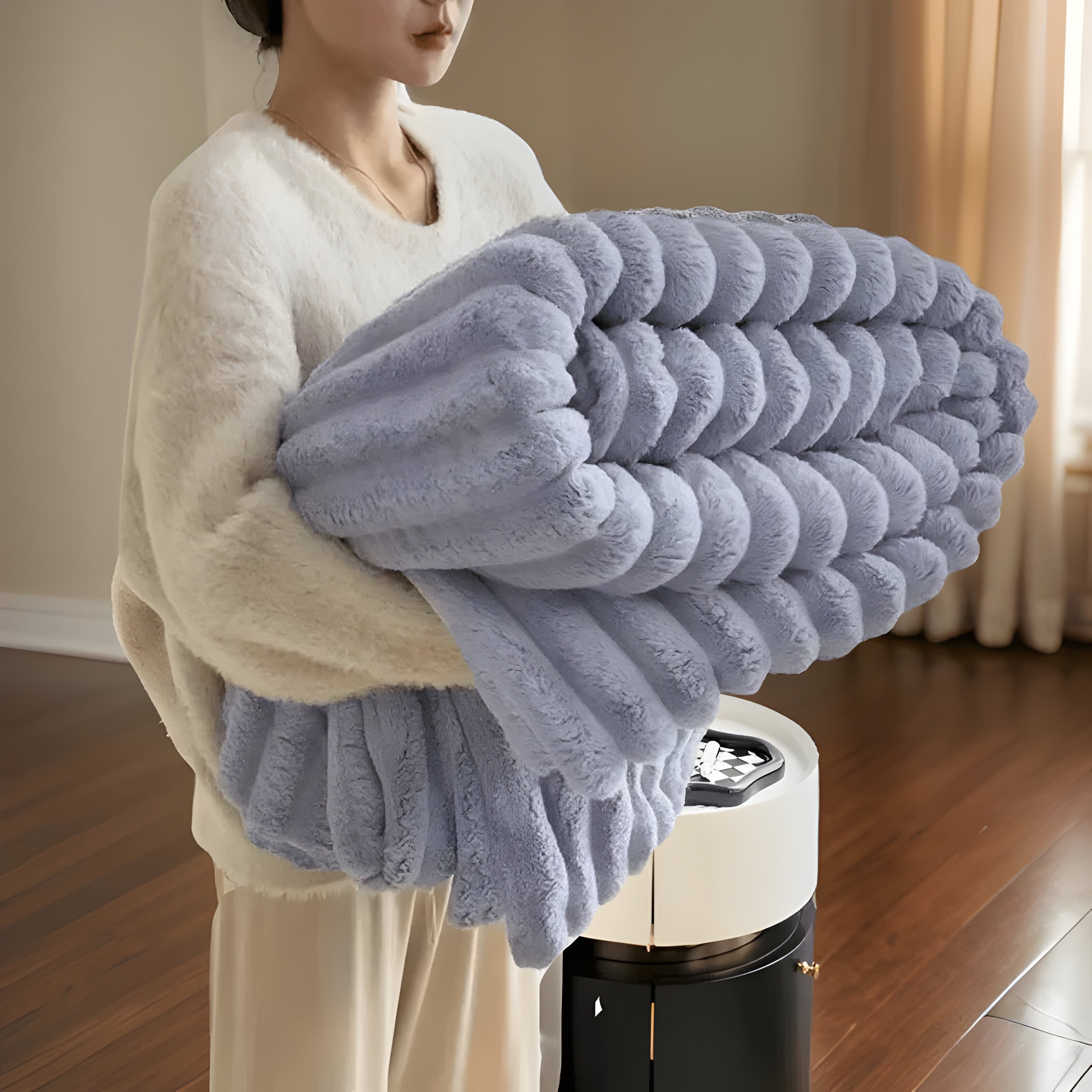 Lunera – Pledd i Myk Fleece for Sofa og Stue (Varmt og Koselig)