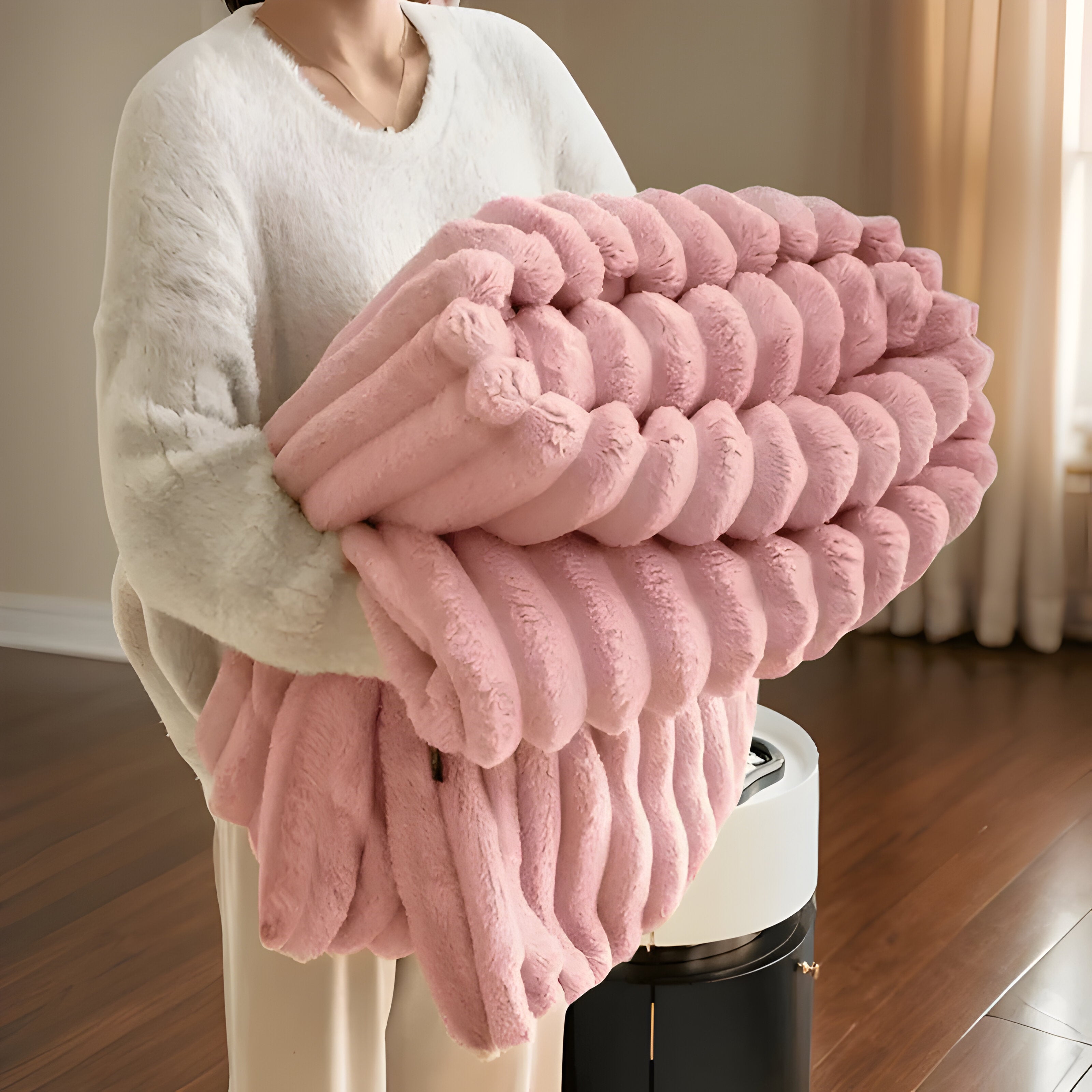 Lunera – Pledd i Myk Fleece for Sofa og Stue (Varmt og Koselig)