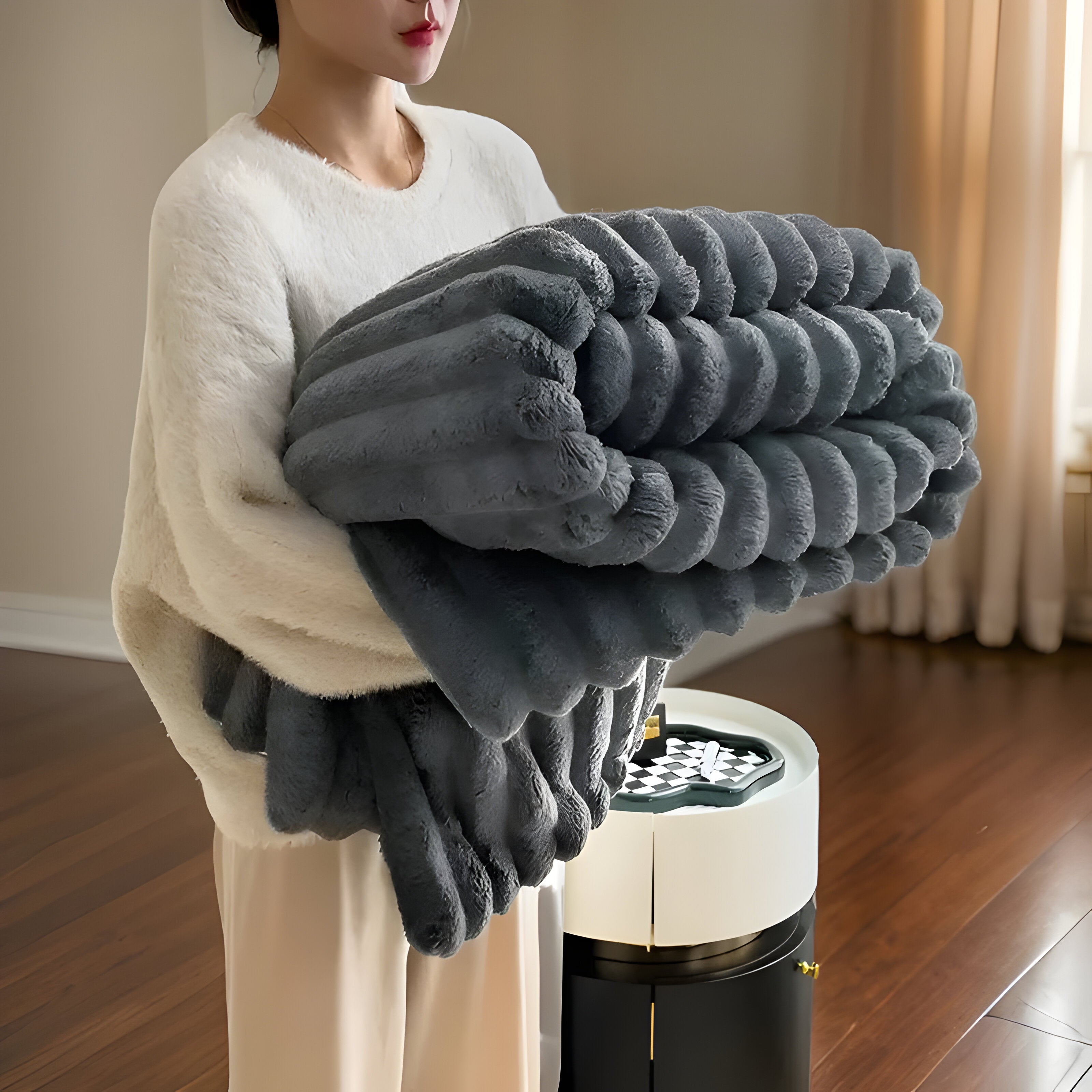 Lunera – Pledd i Myk Fleece for Sofa og Stue (Varmt og Koselig)