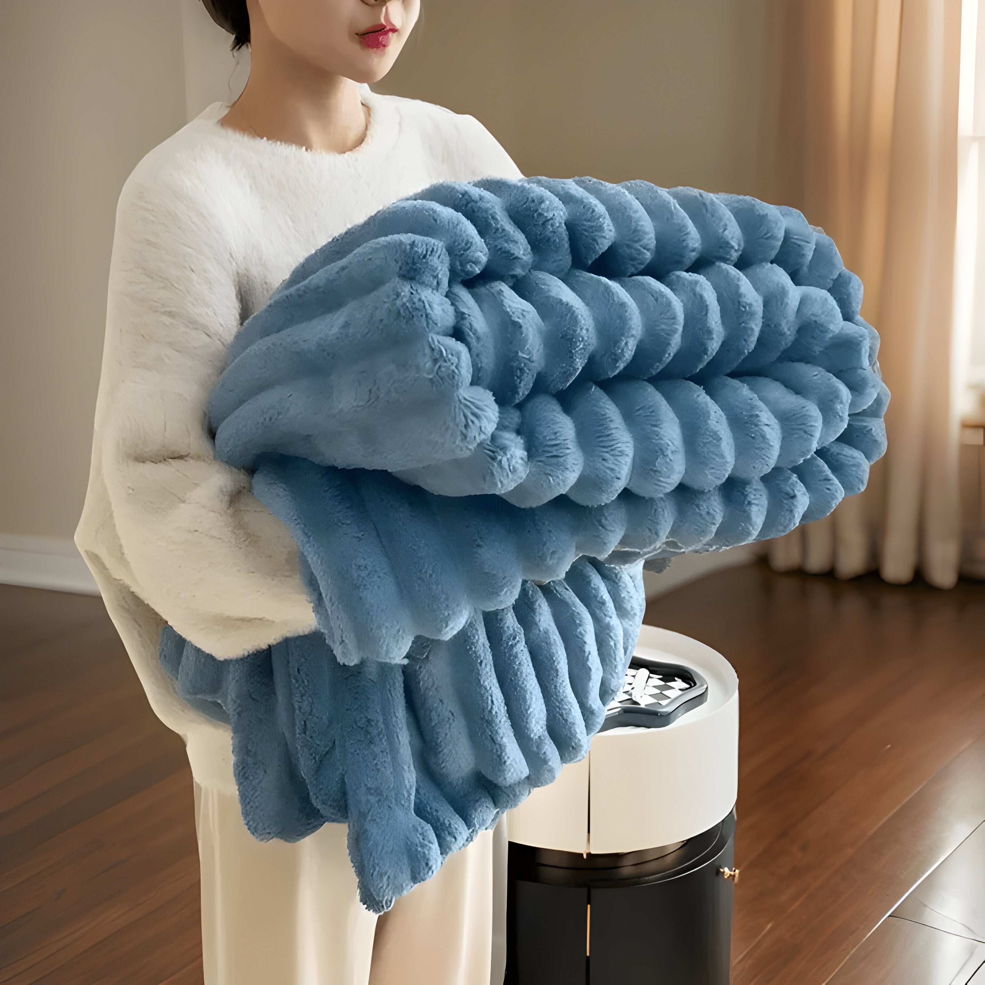 Lunera – Pledd i Myk Fleece for Sofa og Stue (Varmt og Koselig)