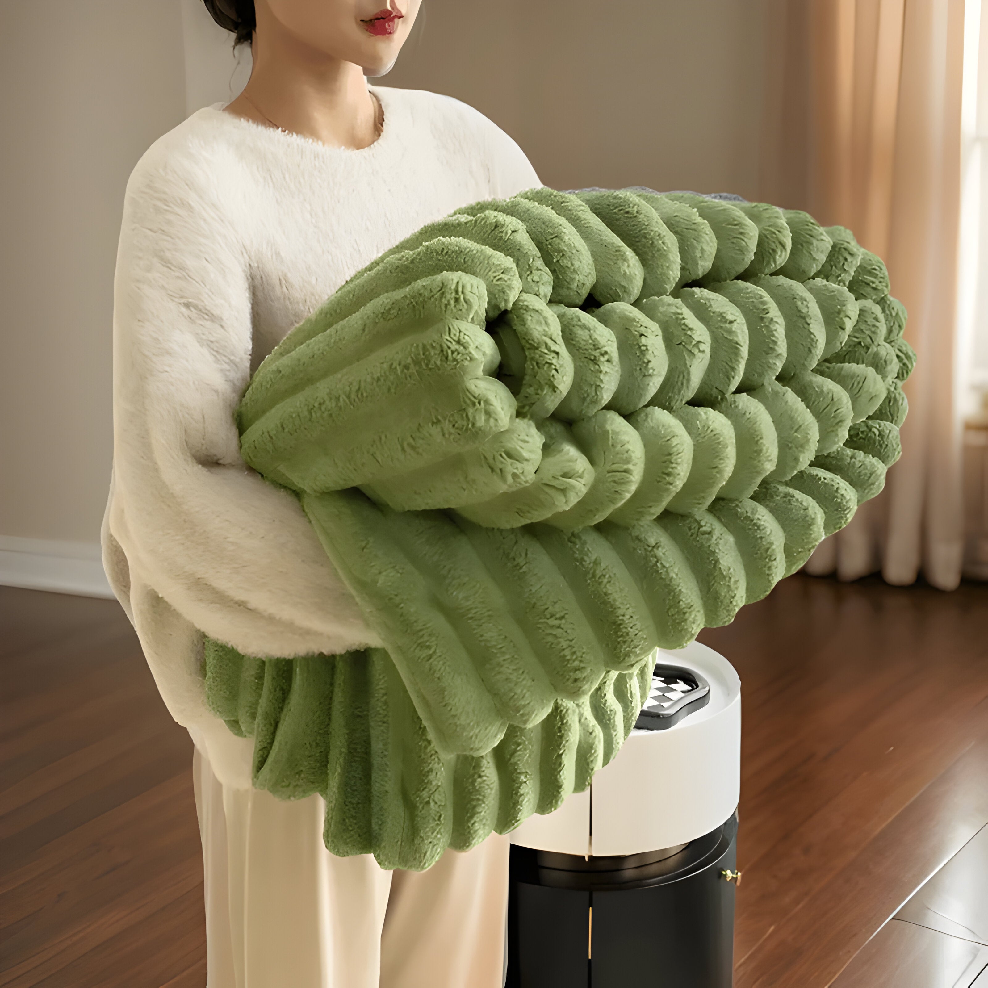 Lunera – Pledd i Myk Fleece for Sofa og Stue (Varmt og Koselig)