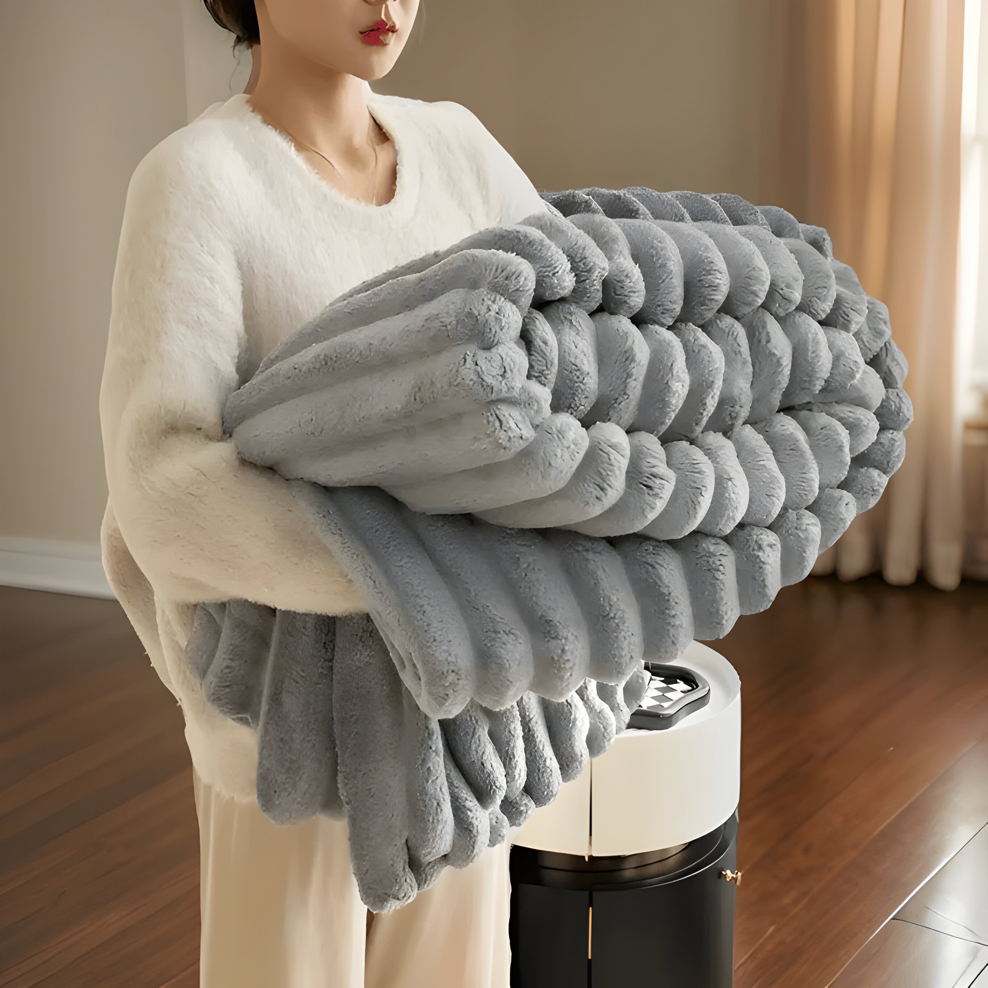 Lunera – Pledd i Myk Fleece for Sofa og Stue (Varmt og Koselig)