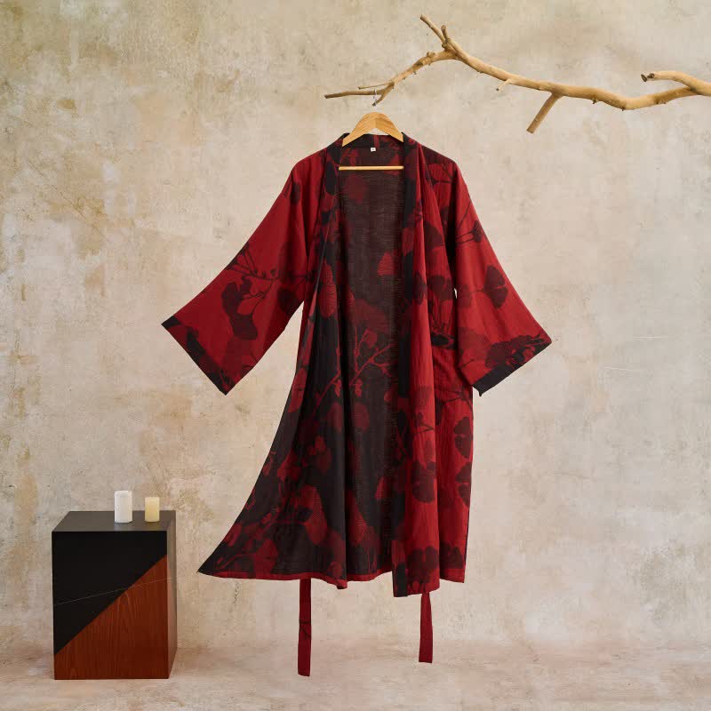 Kimono-badekåpe hengende, full lengde