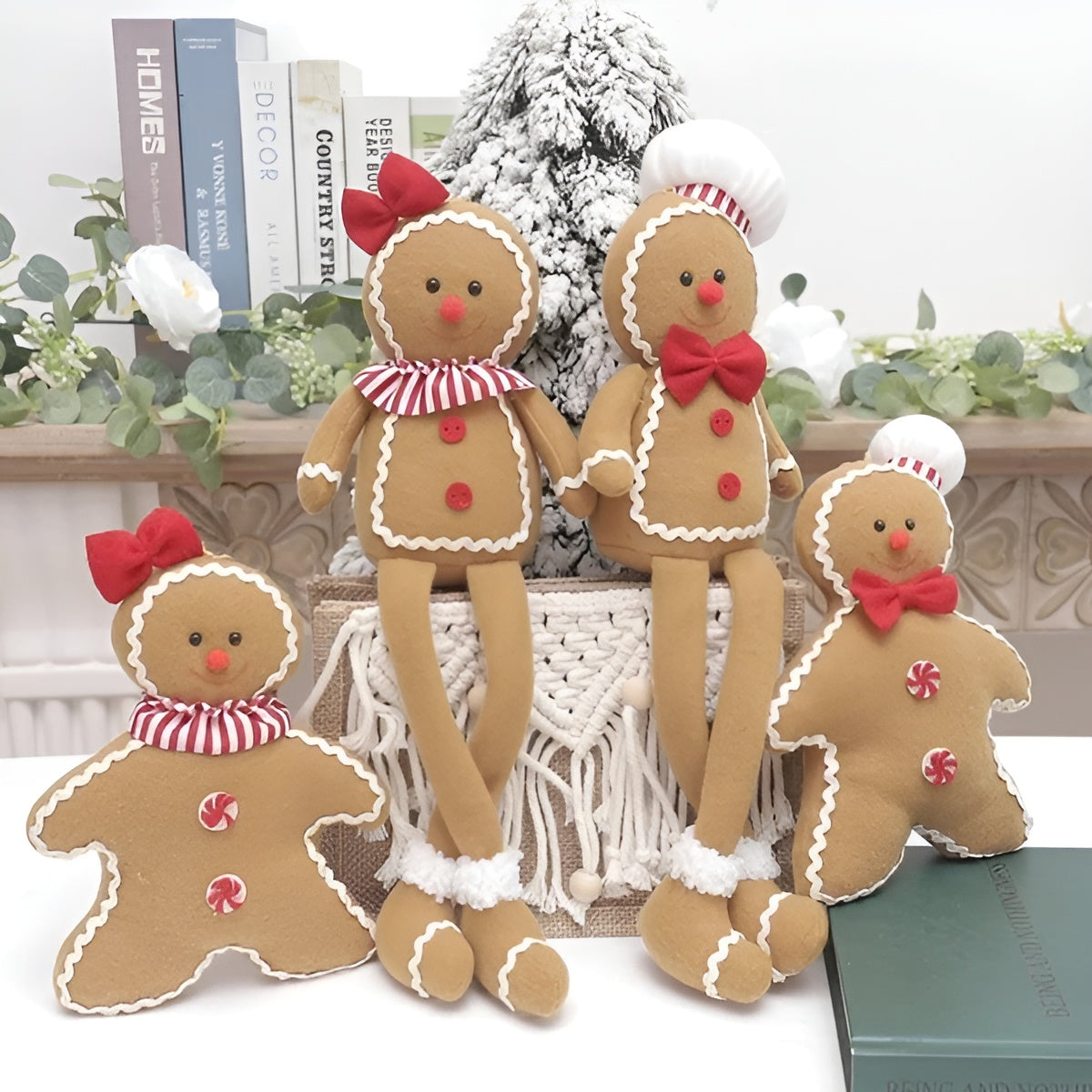 Juletre-pepperkakefigur – Håndlaget Julepynt Laget Av Mykt Stoff