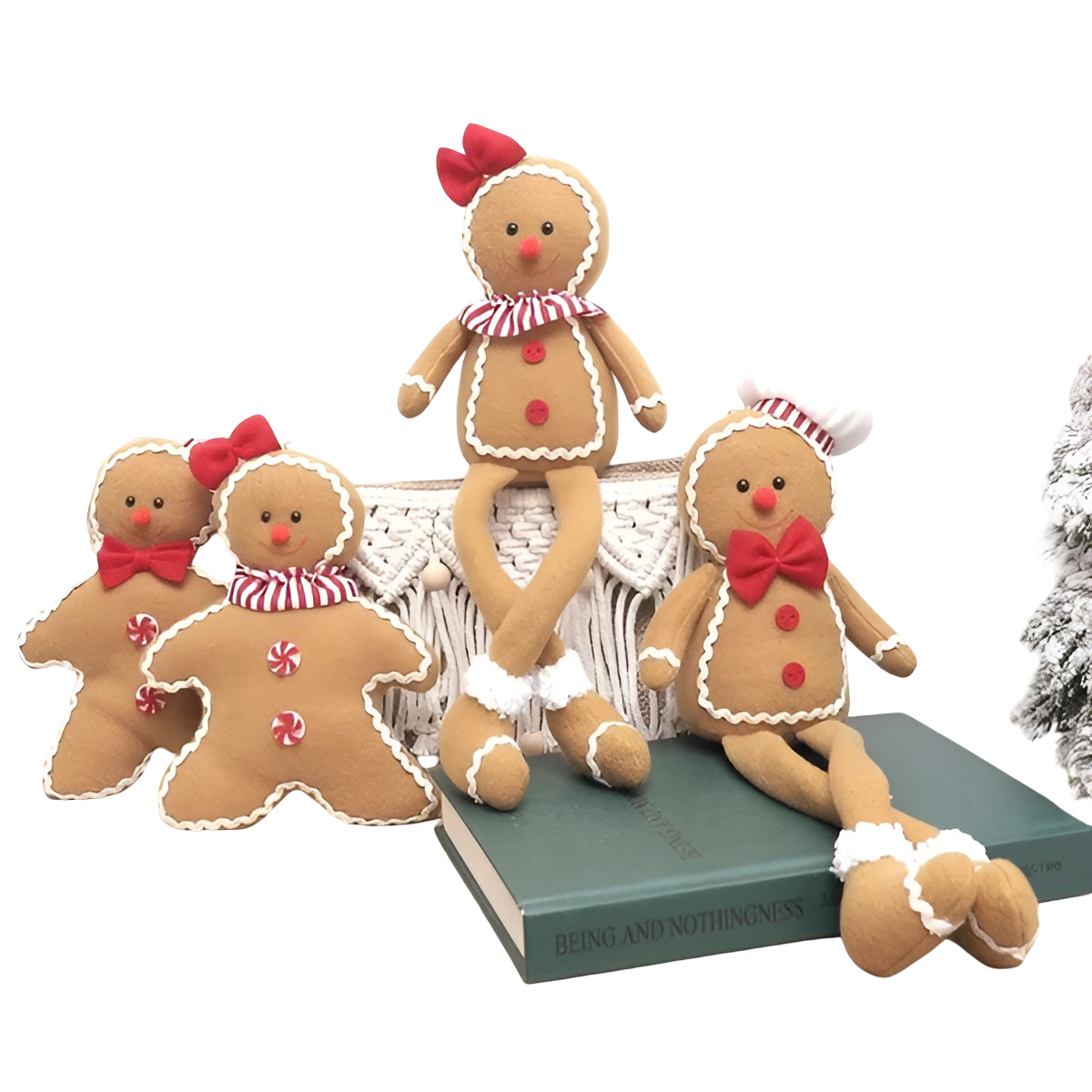 Juletre-pepperkakefigur – Håndlaget Julepynt Laget Av Mykt Stoff