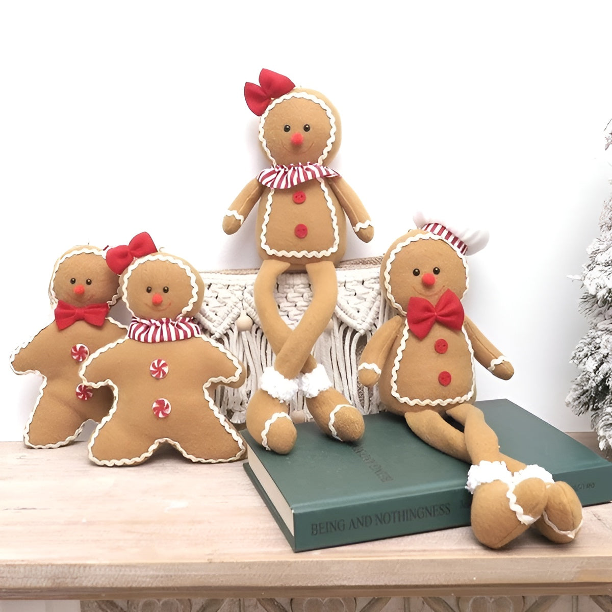 Juletre-pepperkakefigur – Håndlaget Julepynt Laget Av Mykt Stoff