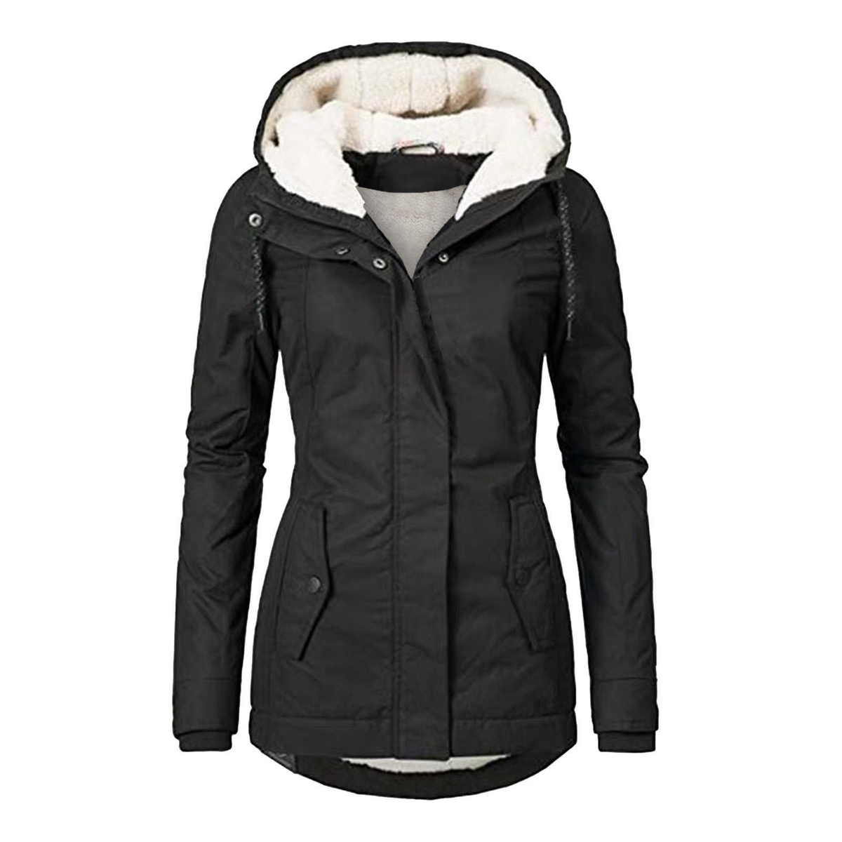 Vinterjakke for dame i polyester, vann- og vindtett, elegant vinterstil – bilde 1