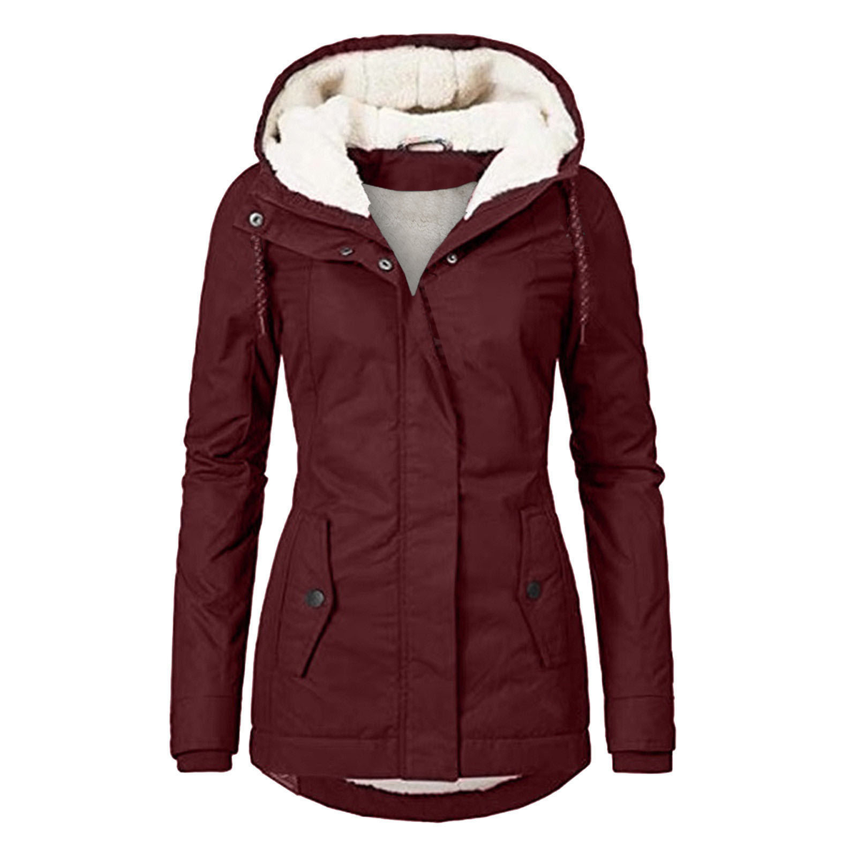 Vinterjakke for dame i polyester, vann- og vindtett, elegant vinterstil – bilde 2