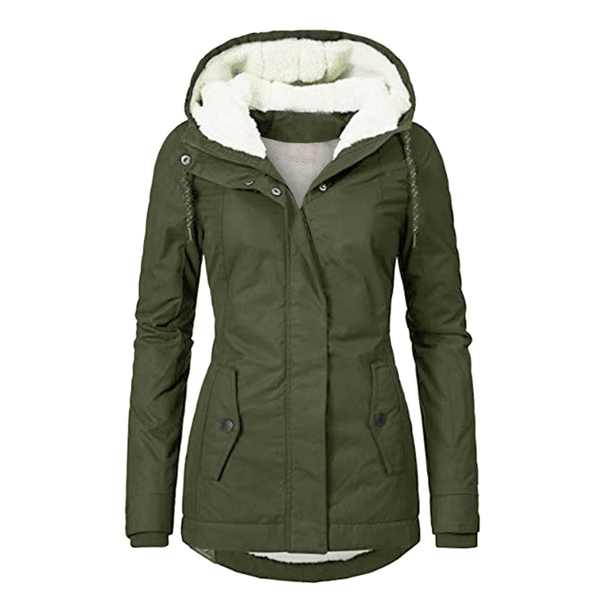 Vinterjakke for dame i polyester, vann- og vindtett, elegant vinterstil – bilde 5