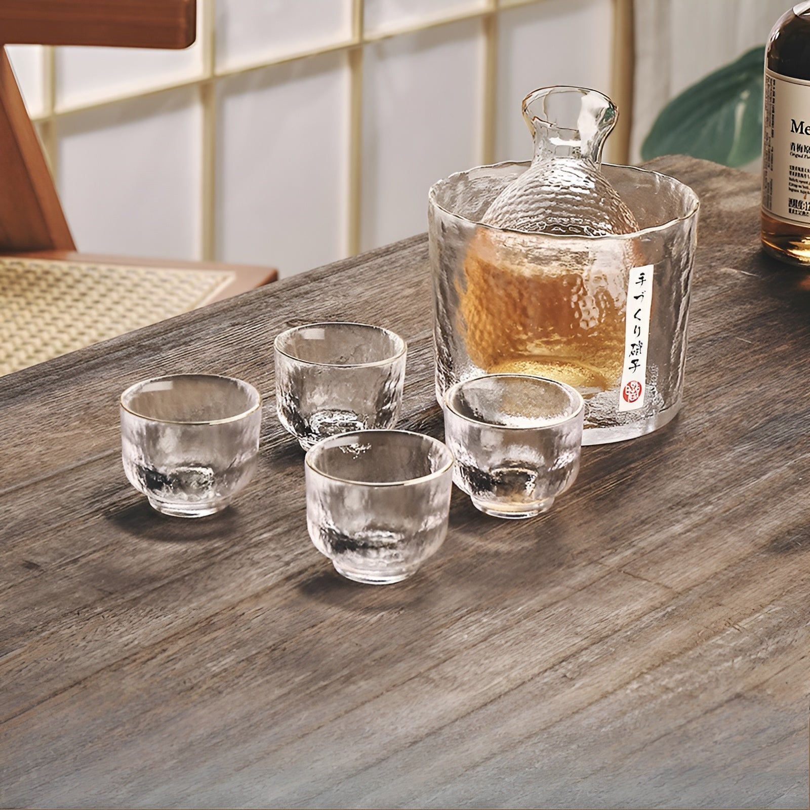 Japansk Glassett – Elegant Sake- og Whiskysett | Perfekt for Hjemmebar og Gaver