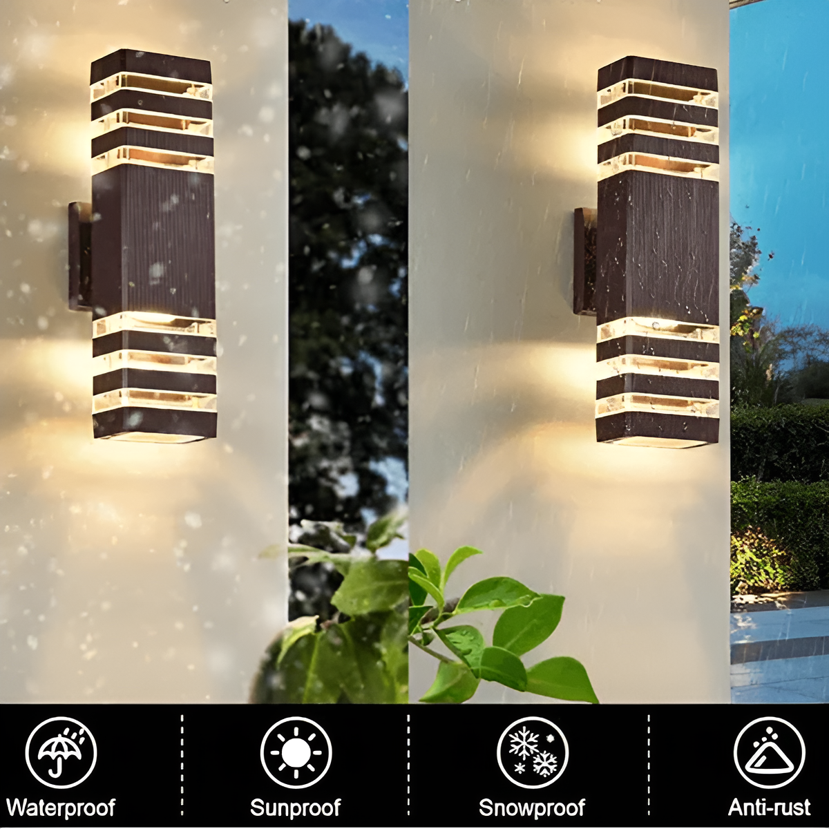 LED Utendørs Vegglampe – Moderne Opp- og Nedlys | Vanntett for Hage og Balkong