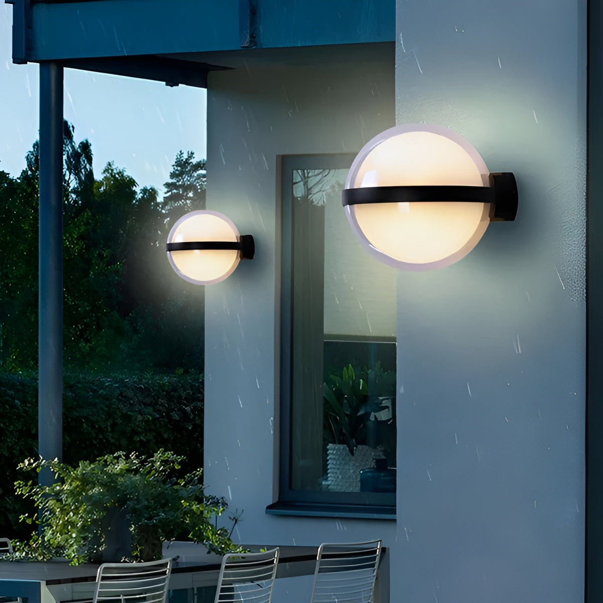 Rund LED Vegglampe for Utendørsbruk – Moderne og Vanntett | Perfekt for Hage, Balkong og Inngang