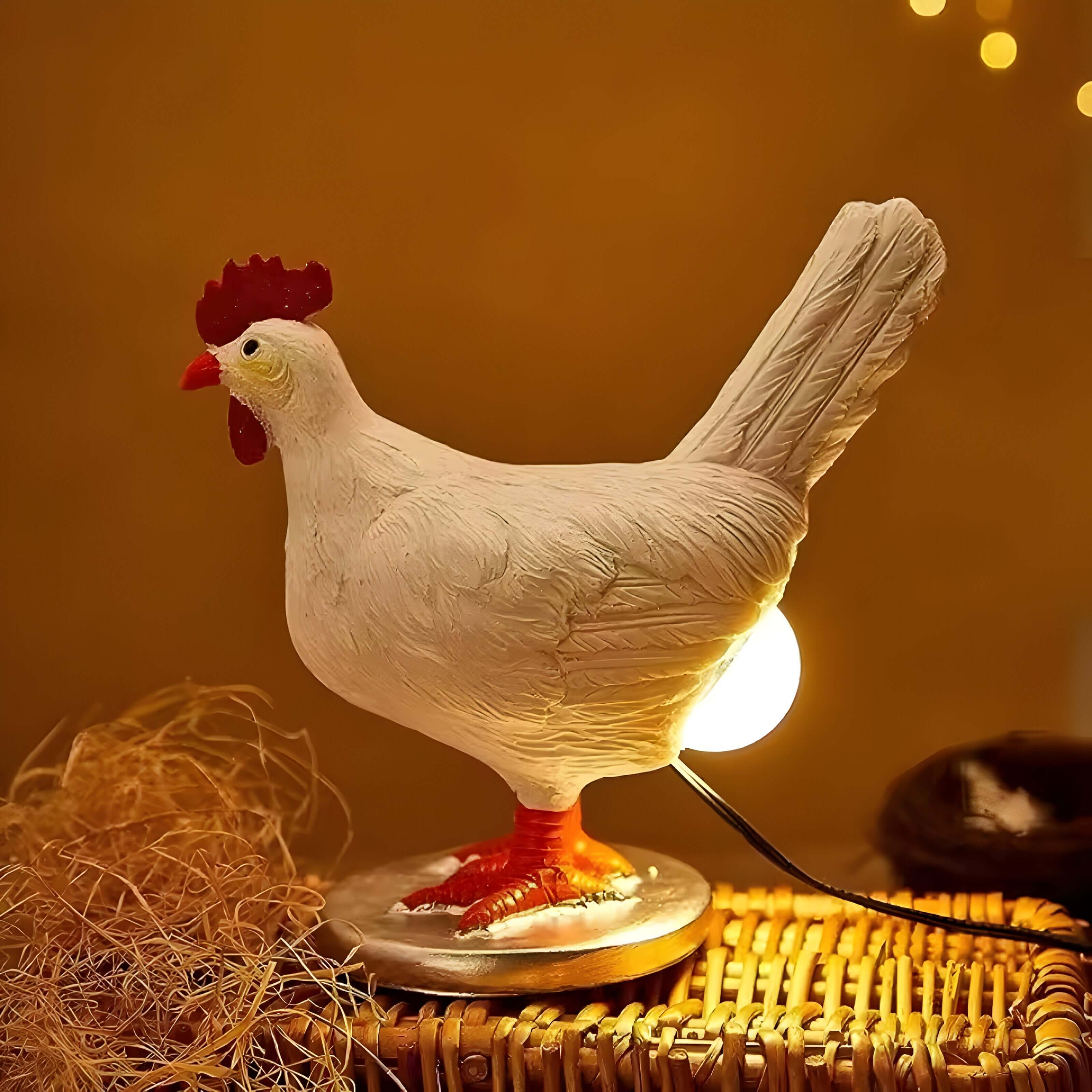 Flika - Bordlampe Med Led I Kyllingdesign