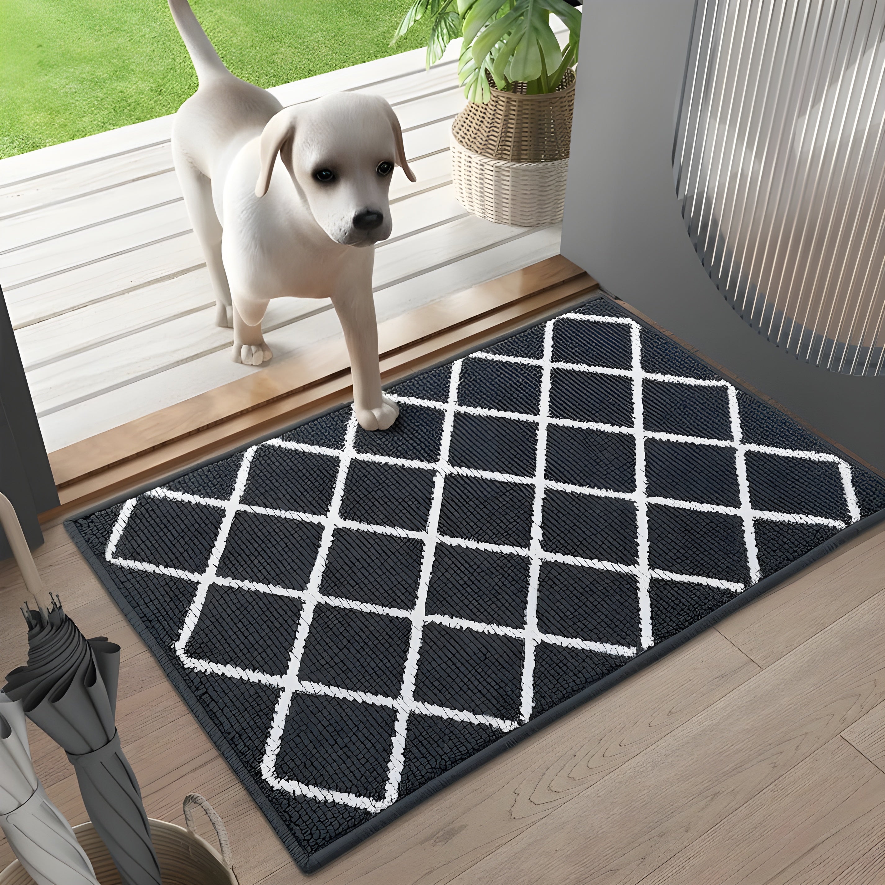 Rutete Inngangsmatte – Sklisikker og Smussavvisende | Perfekt for Innendørsbruk