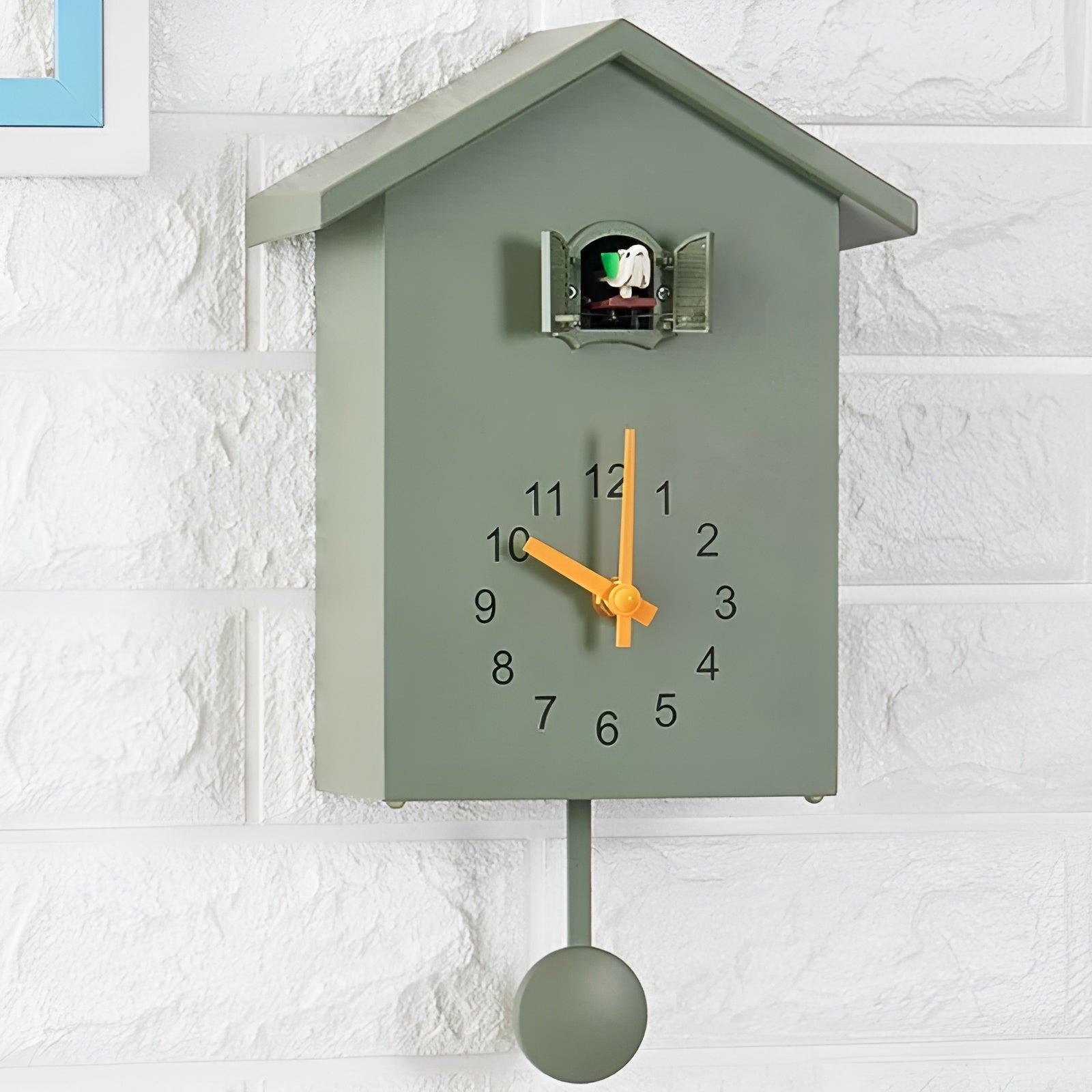 Moderne Gjøkur med Musikk – Stilfull Veggklokke i Høykvalitets ABS | Justerbar Lydstyrke