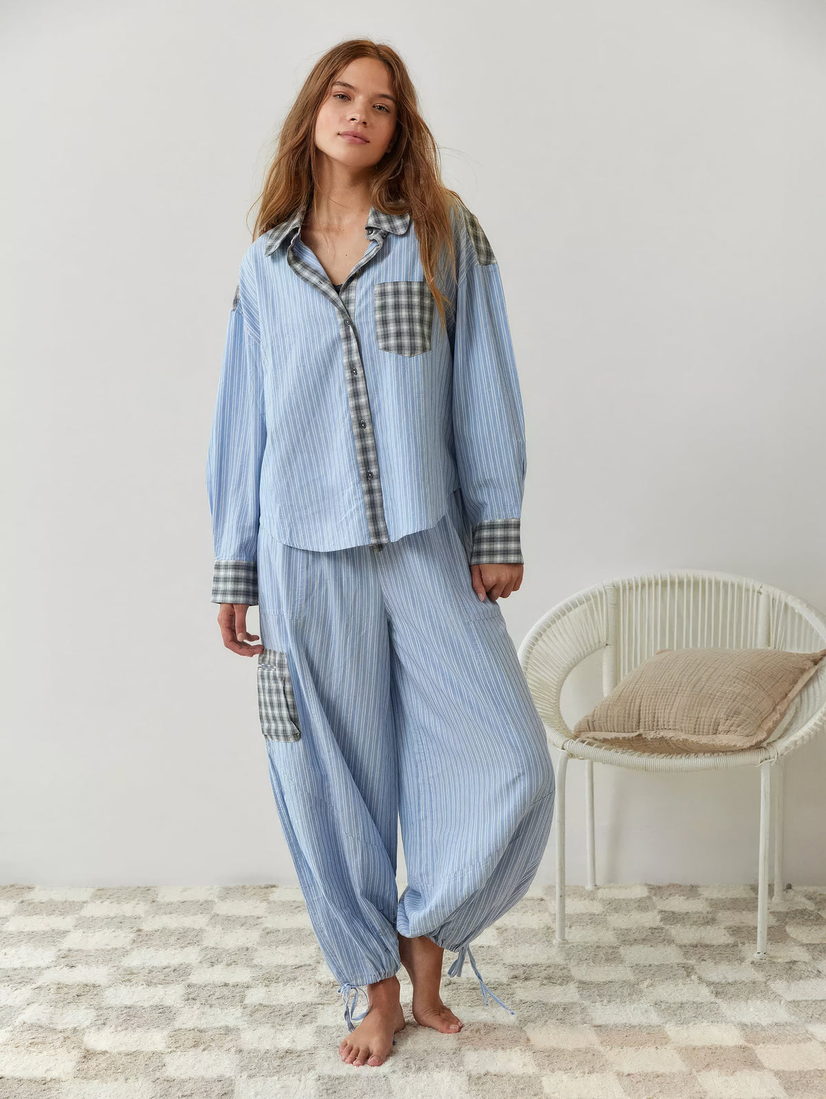 Pyjamasett damer løs passform – helfigur