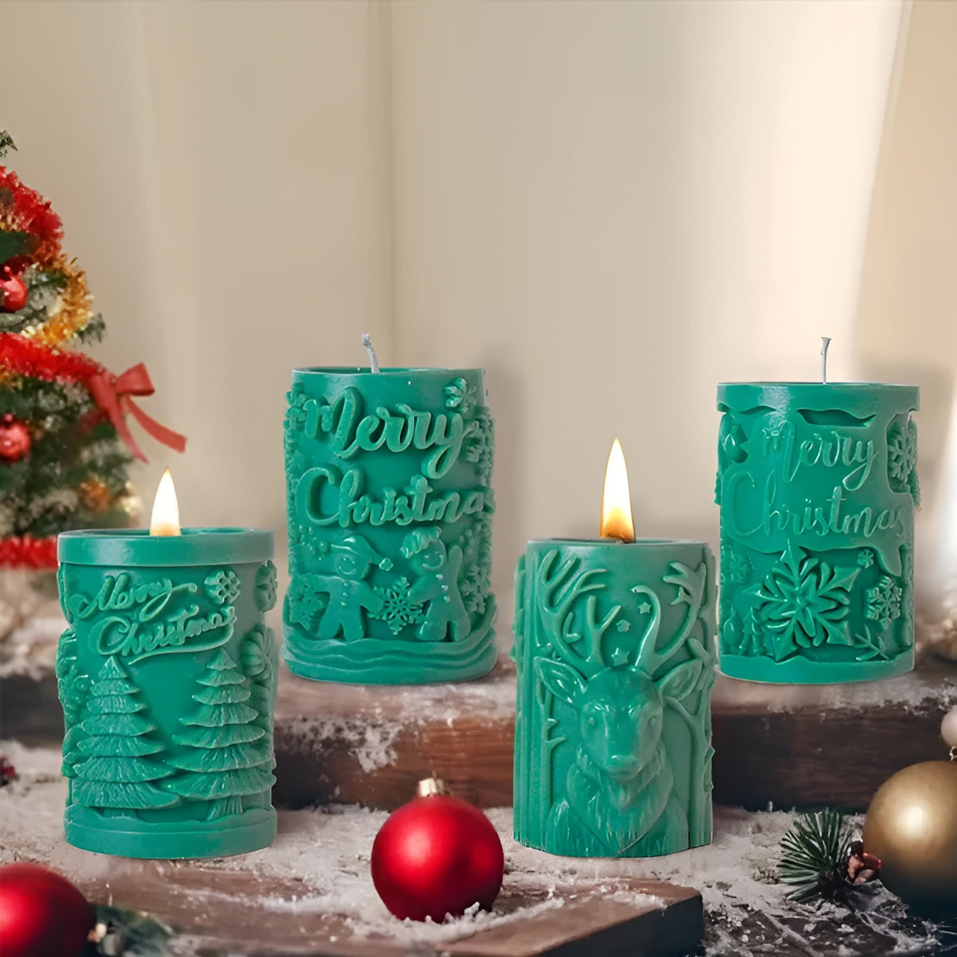 Silikonform for Lys – 3D Støpeform | Perfekt for Håndlagde Lys og Dekorasjoner