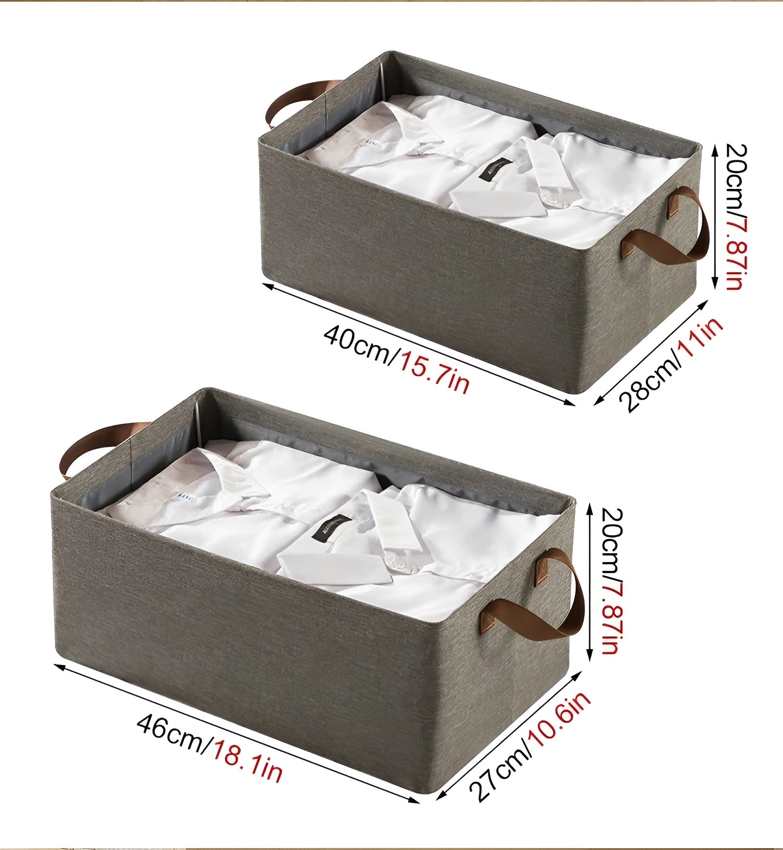 Sammenleggbare Oppbevaringskurver – Praktisk 3-pakning | Perfekt for Klær, Leker og Mer