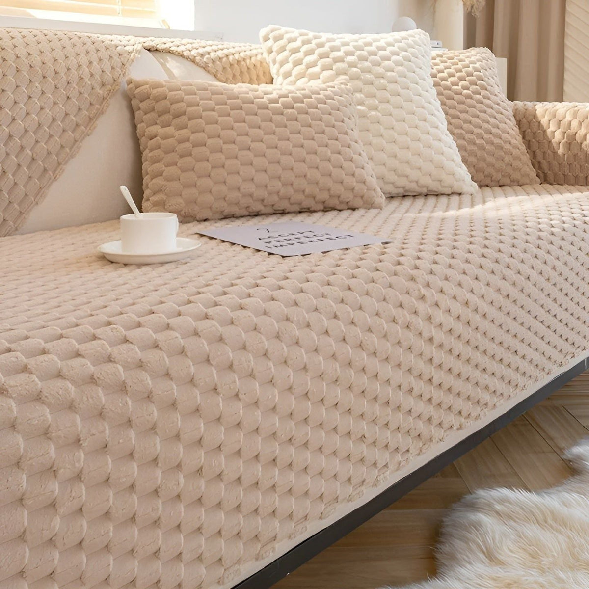 PlushVelvet Sofatrekk – Elegant Sofatrekk i Fløyel