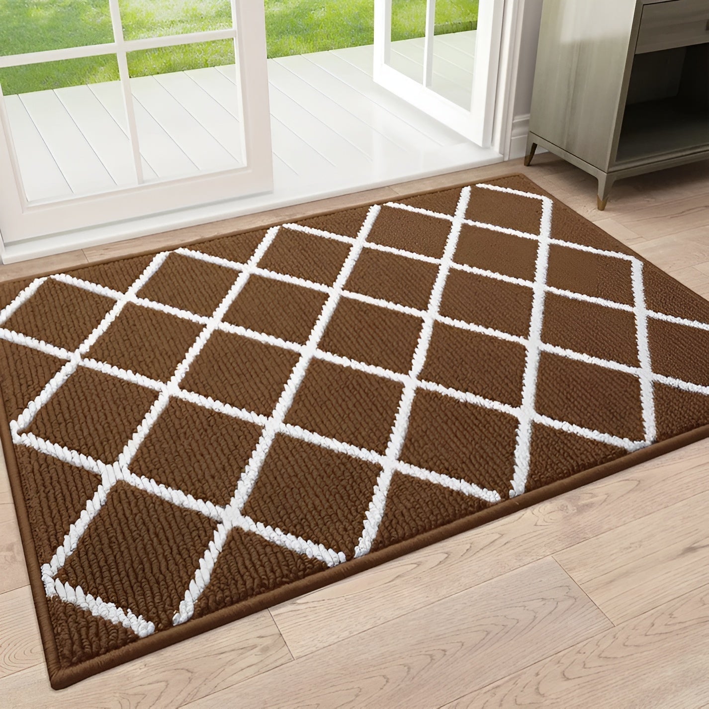 Rutete Inngangsmatte – Sklisikker og Smussavvisende | Perfekt for Innendørsbruk