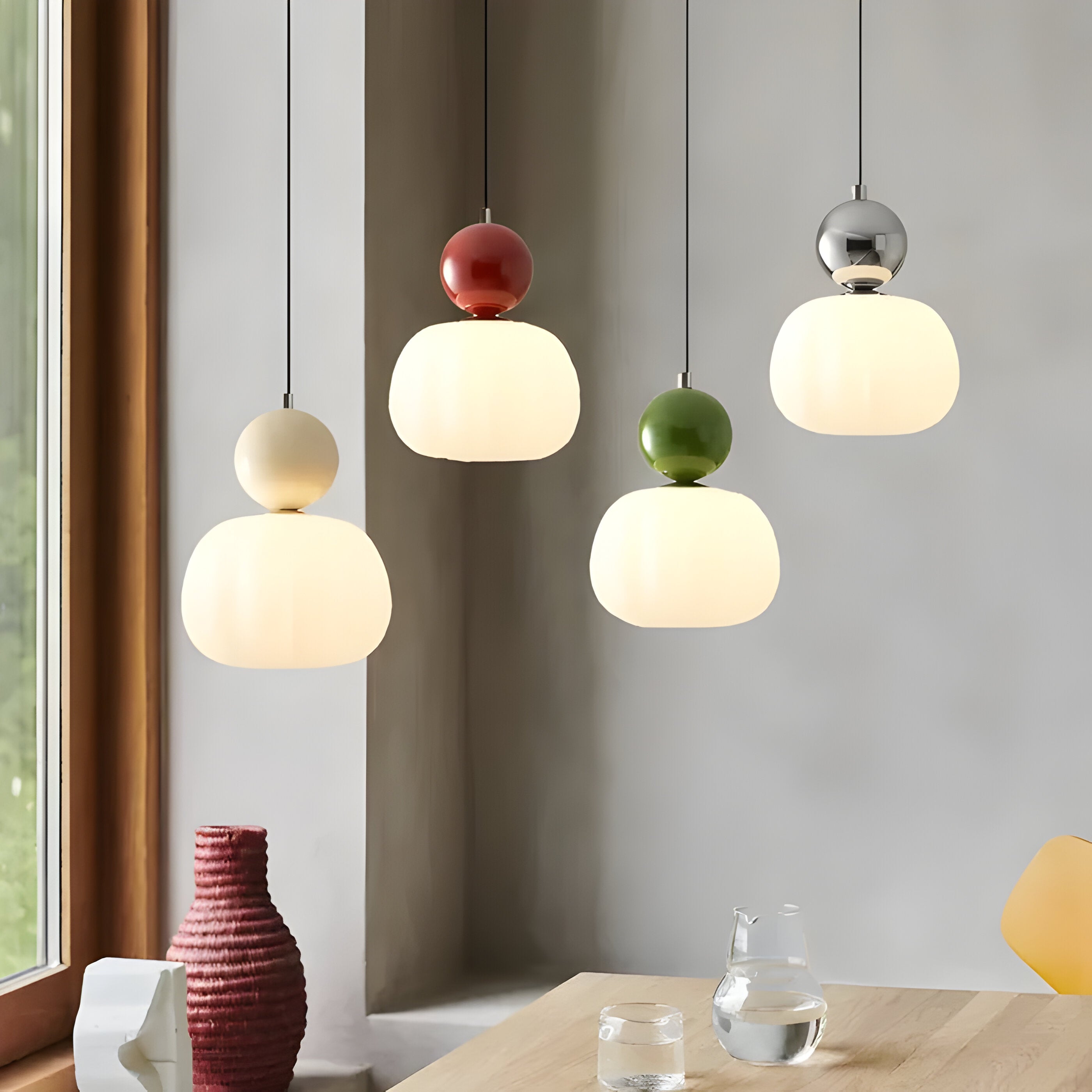 Bilde av Mjørik - Nordic Cream Pendellampe Hengende LED Lys fra Velisse
