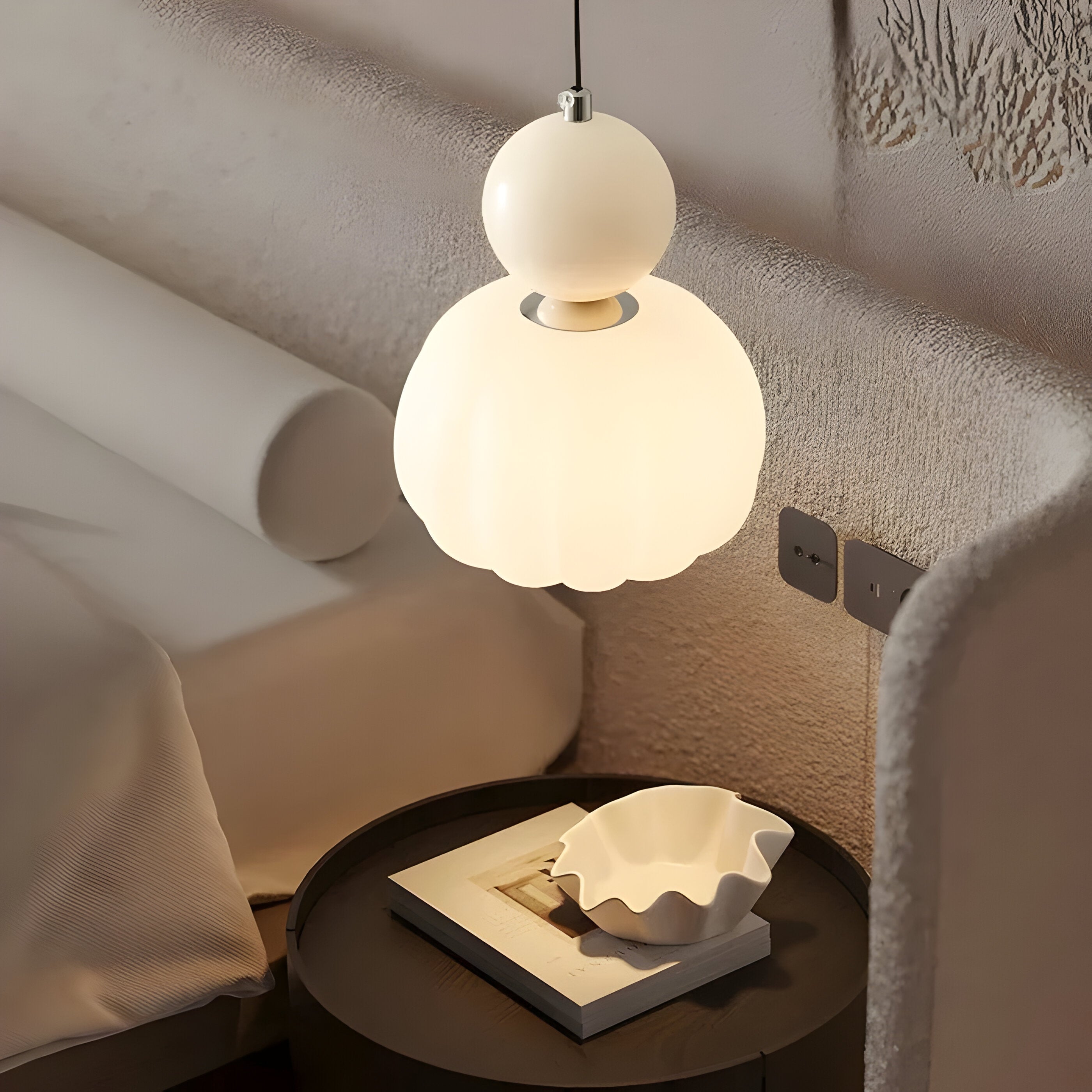 Bilde av Mjørik - Nordic Cream Pendellampe Hengende LED Lys fra Velisse