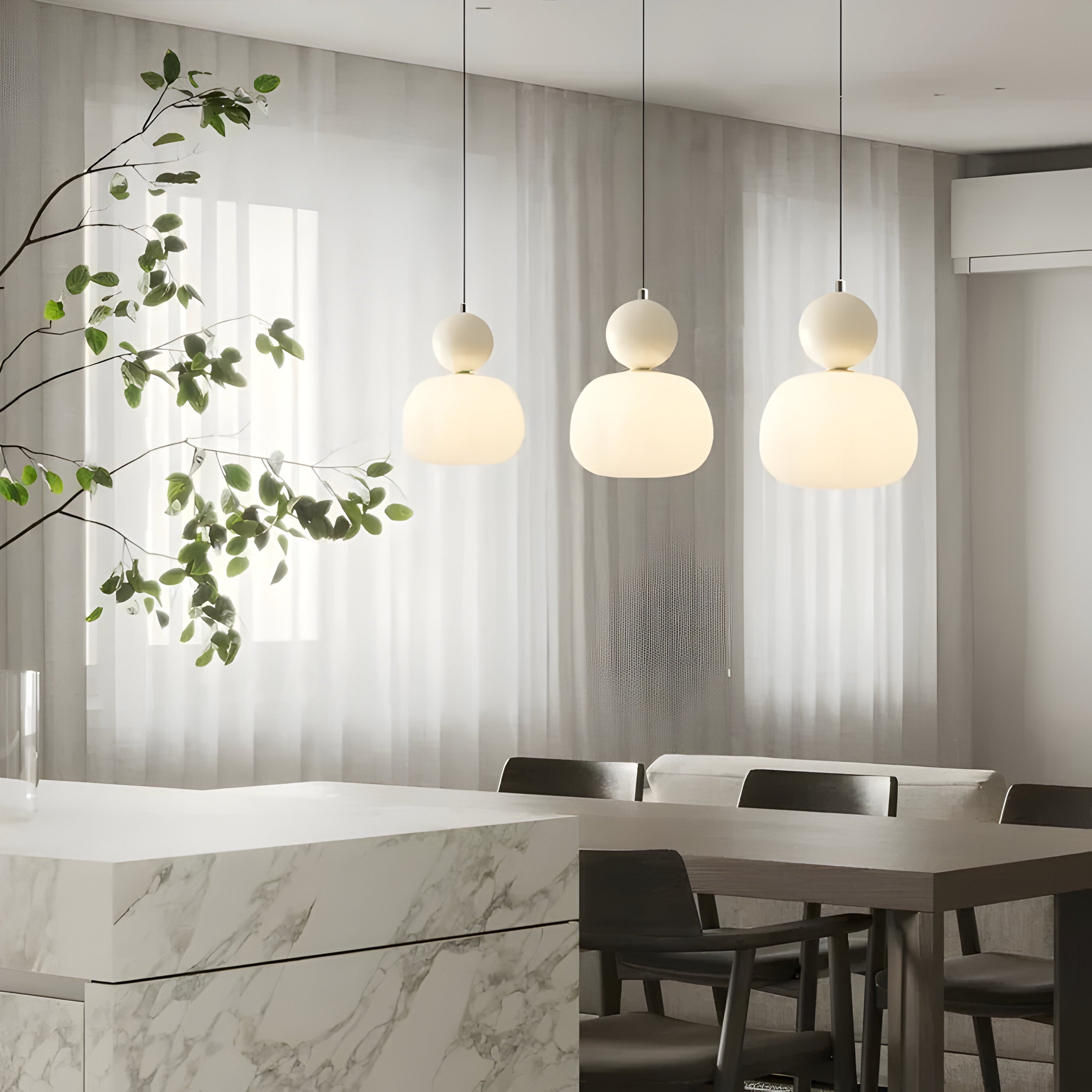 Bilde av Mjørik - Nordic Cream Pendellampe Hengende LED Lys fra Velisse
