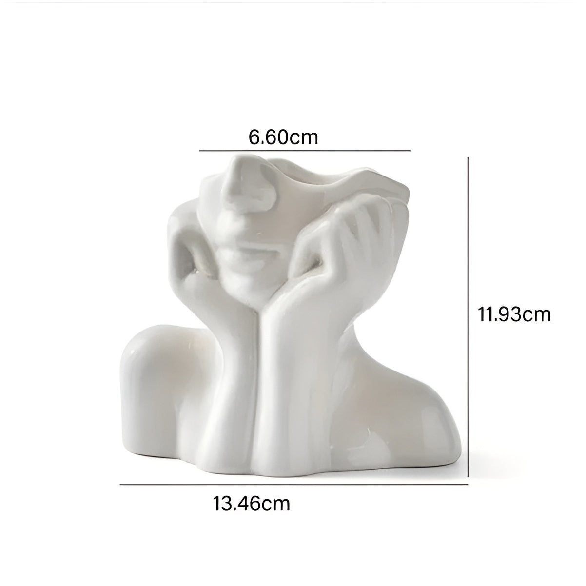 Keramikkvase Med Ansiktsmotiv – Dekorativ Og Elegant | Perfekt For Bord Og Sidebord - Vaser