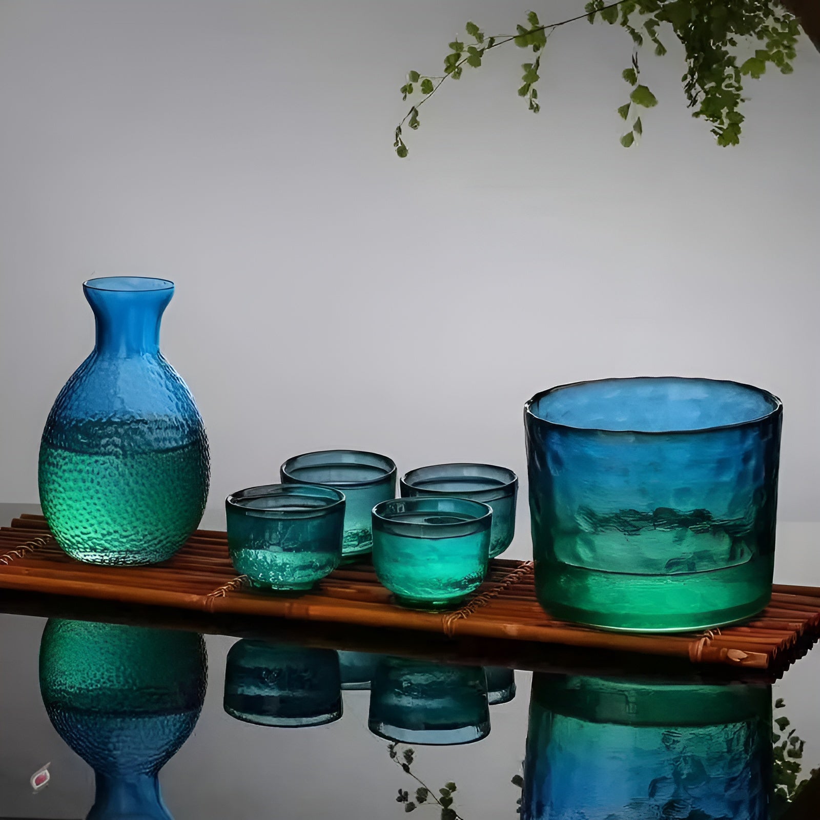 Japansk Glassett – Elegant Sake- og Whiskysett | Perfekt for Hjemmebar og Gaver