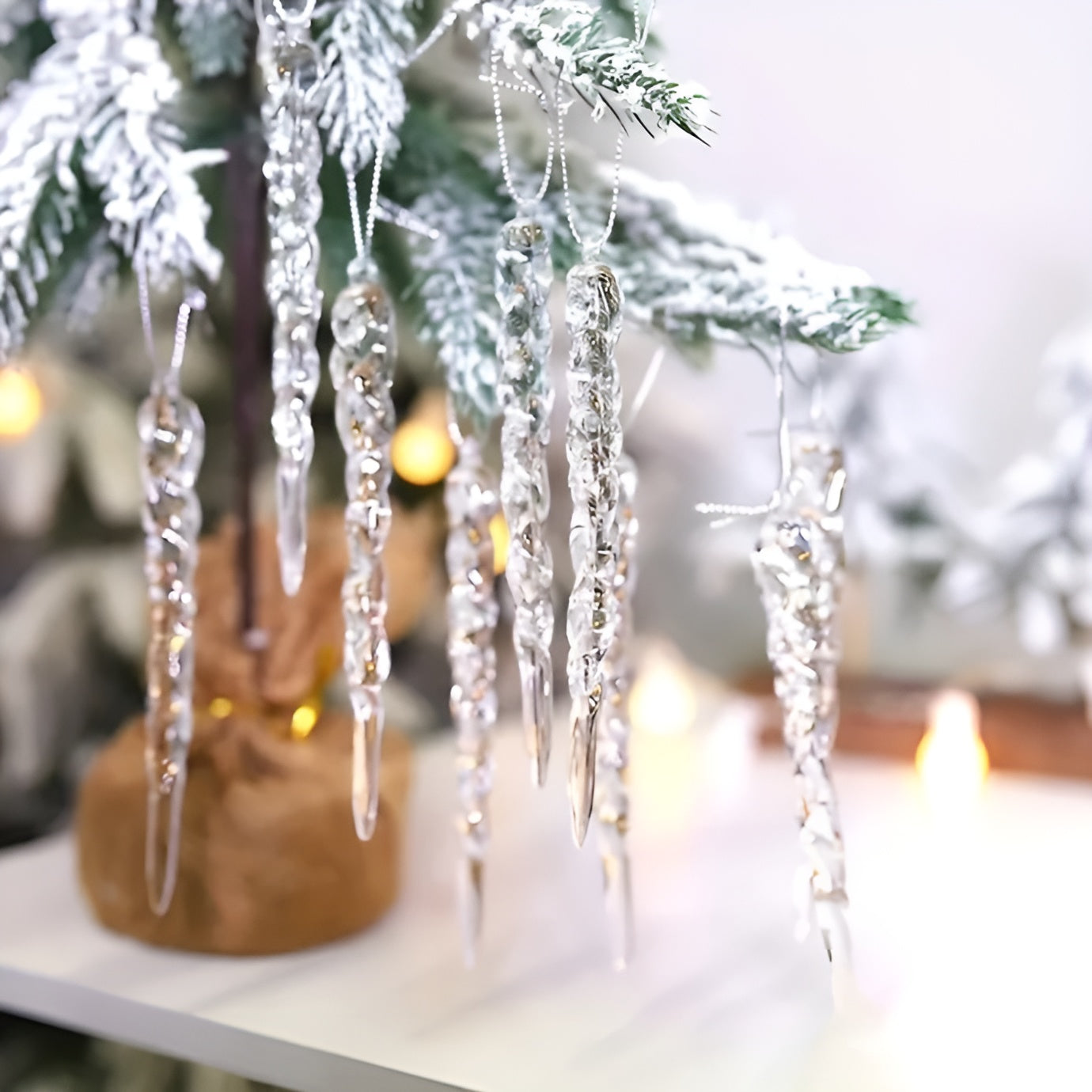 Krystall Istapp-Anheng – Elegant Julepynt | Glitrende og Luksuriøst