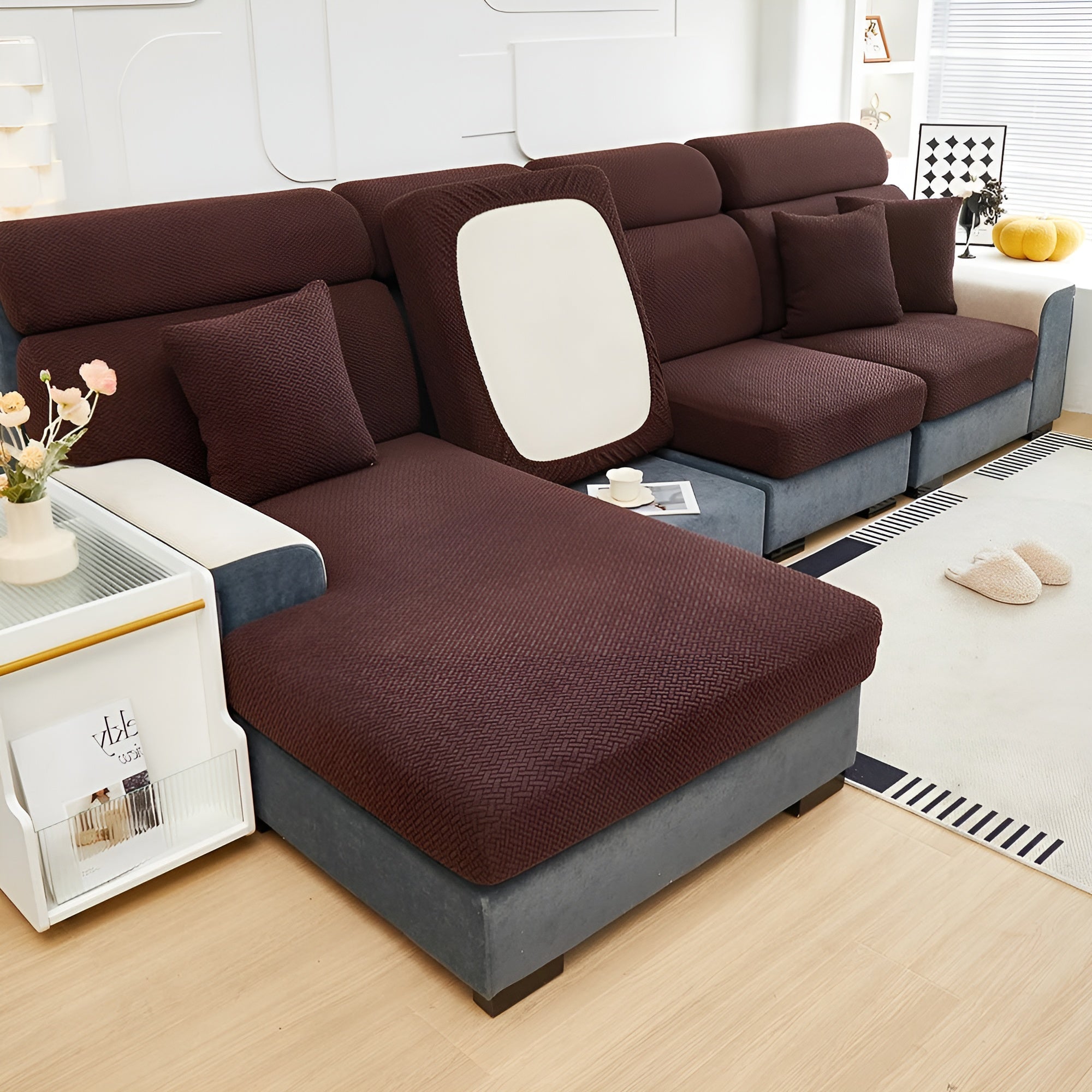 Elastisk Sofatrekk – Vannavstøtende og Sitter Perfekt | Beskyttende Stretchstoff for Sofa