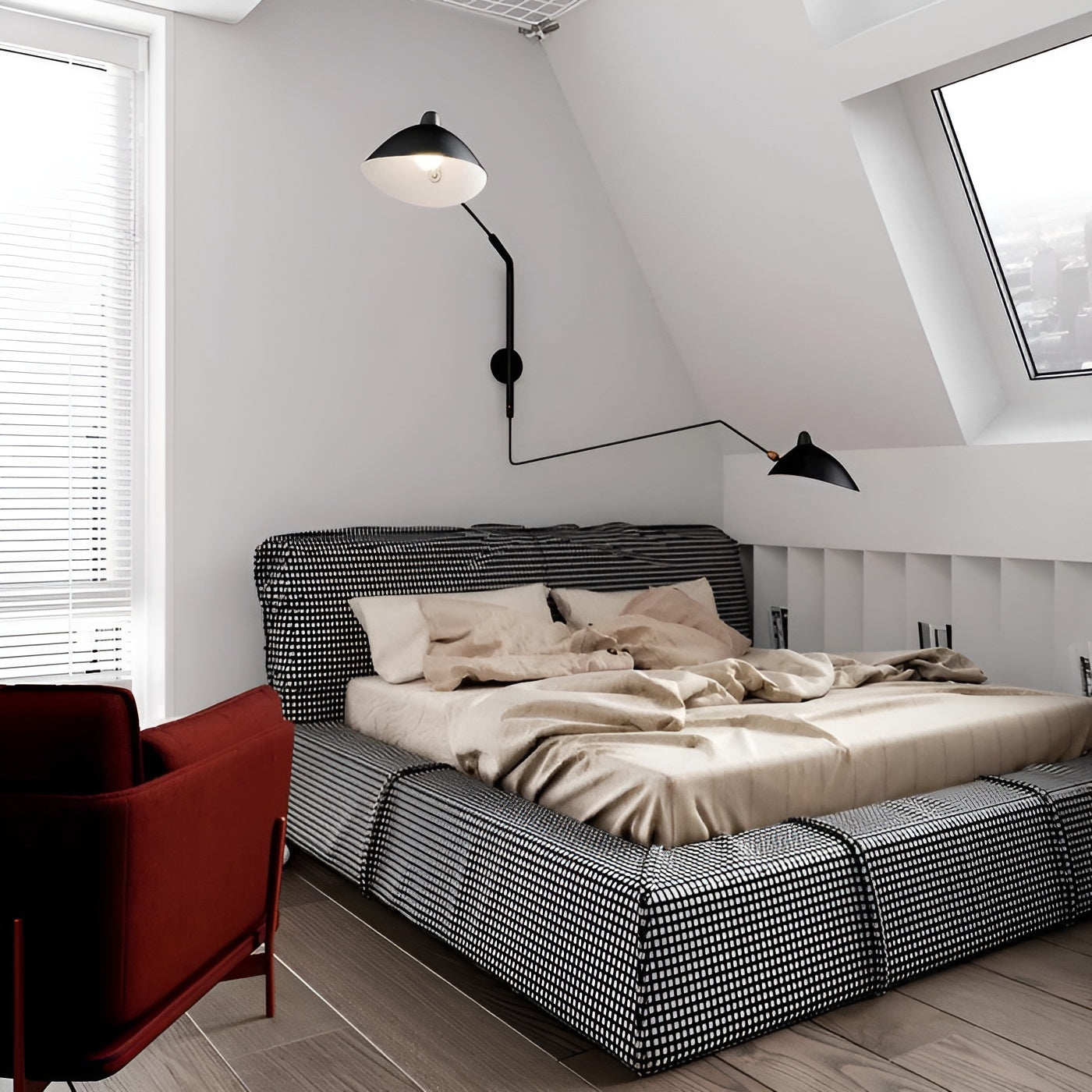 Vegglampe med Svingarm – Elegant og Tidløs | Perfekt for Soverom og Hjemmekontor