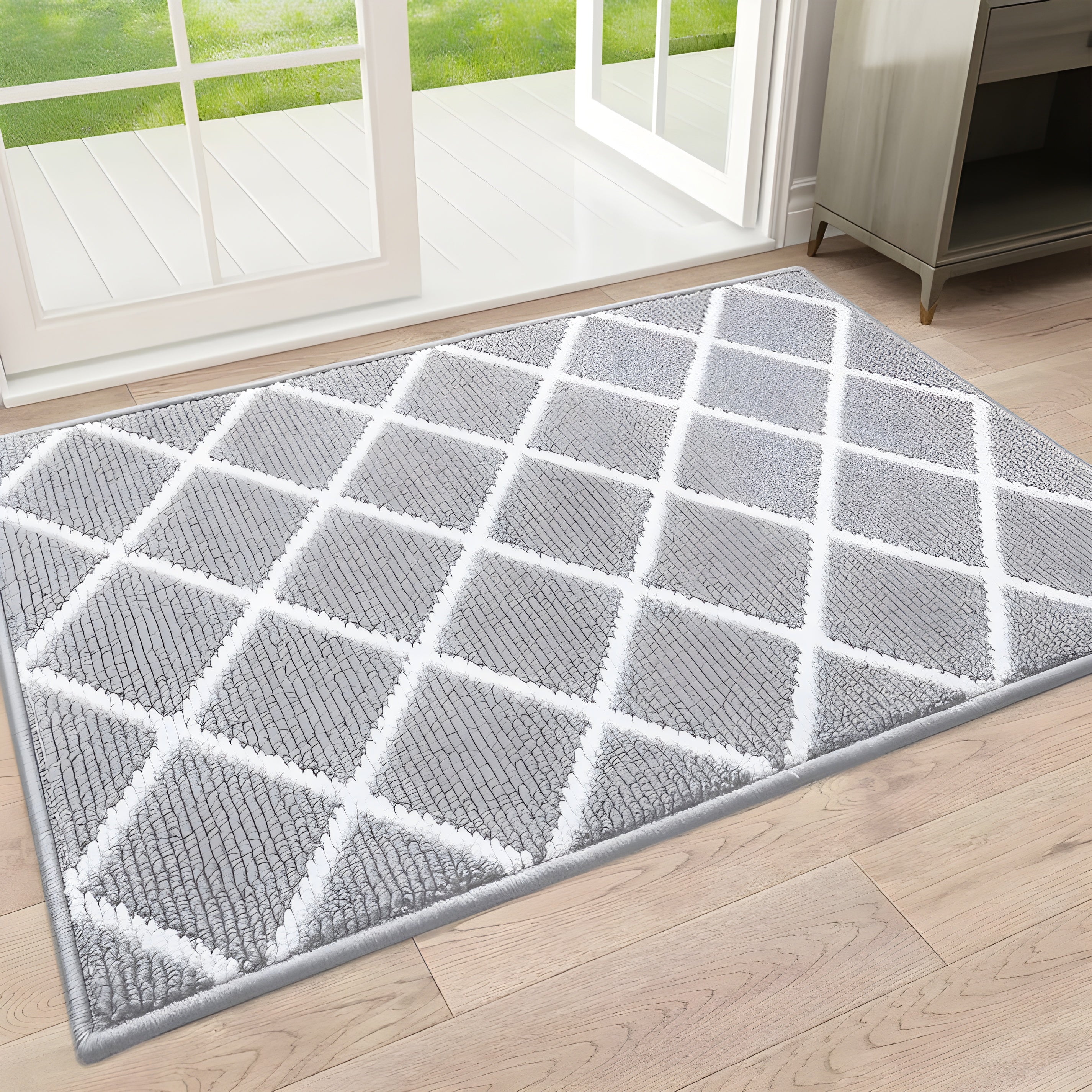 Rutete Inngangsmatte – Sklisikker og Smussavvisende | Perfekt for Innendørsbruk