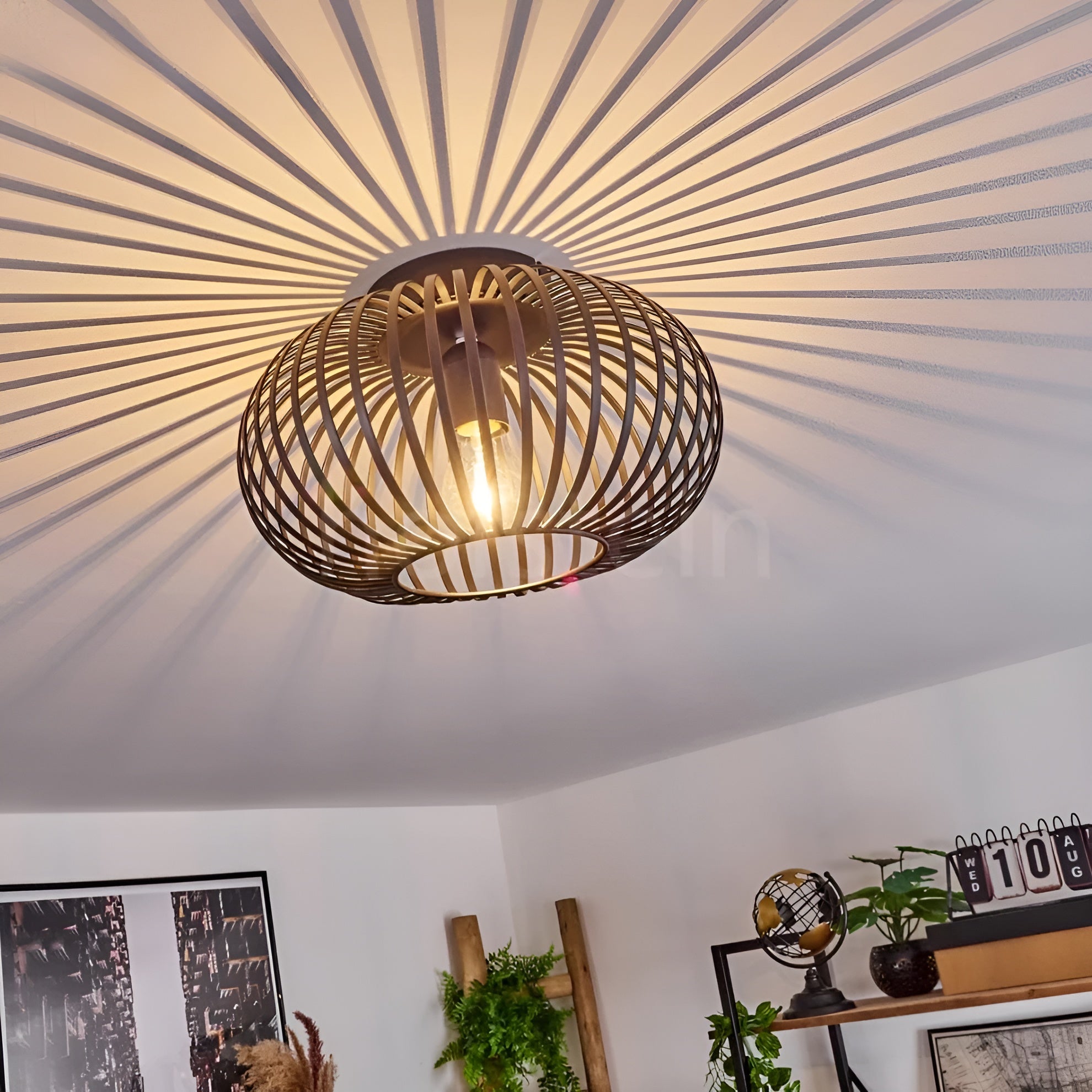 Industriell Taklampe – Dekorativ Lyktestil | Perfekt for Gang, Balkong, Stue og Spisestue