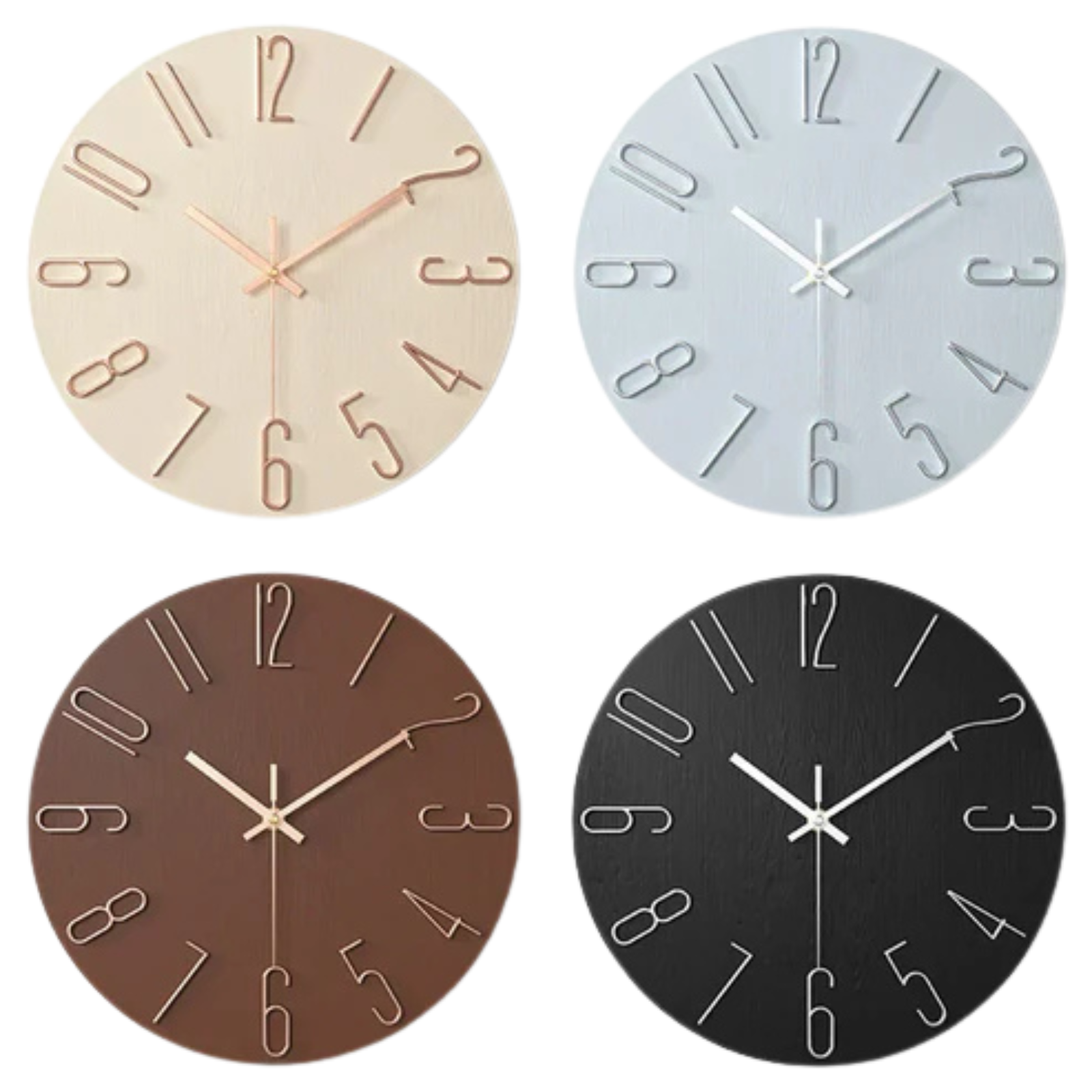 3D Veggklokke – Moderne og Elegant | Dekorativ for Stue og Konto