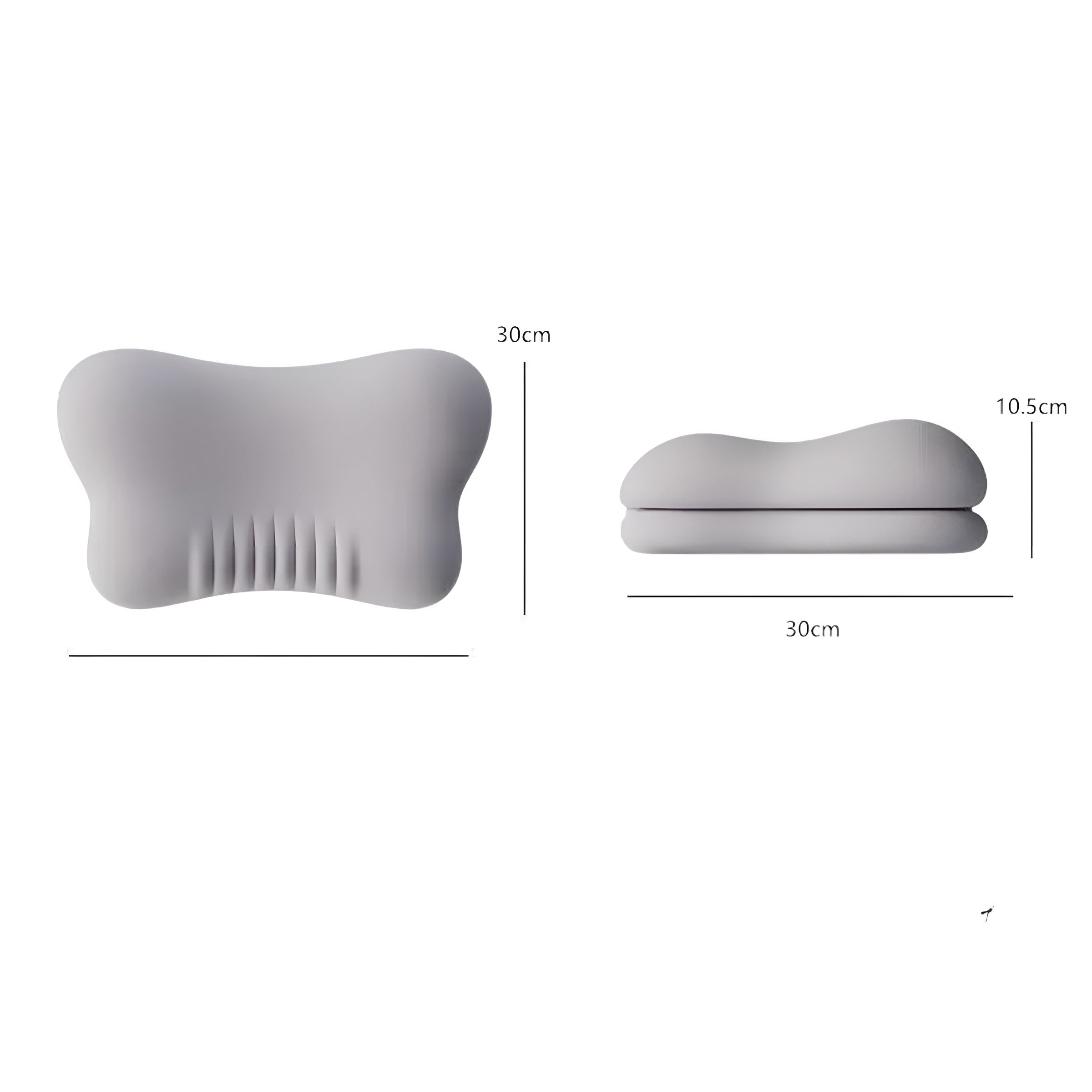 Ortopedisk Memory Foam-pute – Ergonomisk Støtte og Trykkavlastning | For Dyp og Avslappende Søvn - 50.5x30x10.5cm / Grå