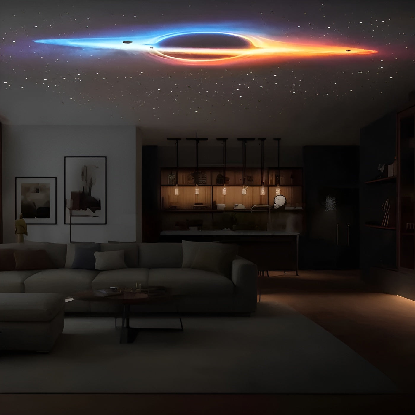 Månelampe med Stjerneprojeksjon – Stemningsfull LED-belysning | Perfekt for Soverom og Barnerom
