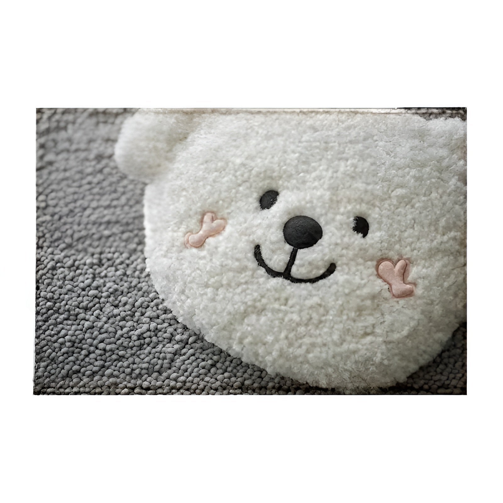 Badezimmerteppich mit Bärenmotiv – Weich & Rutschfest | Dekorative Matte für Zuhause