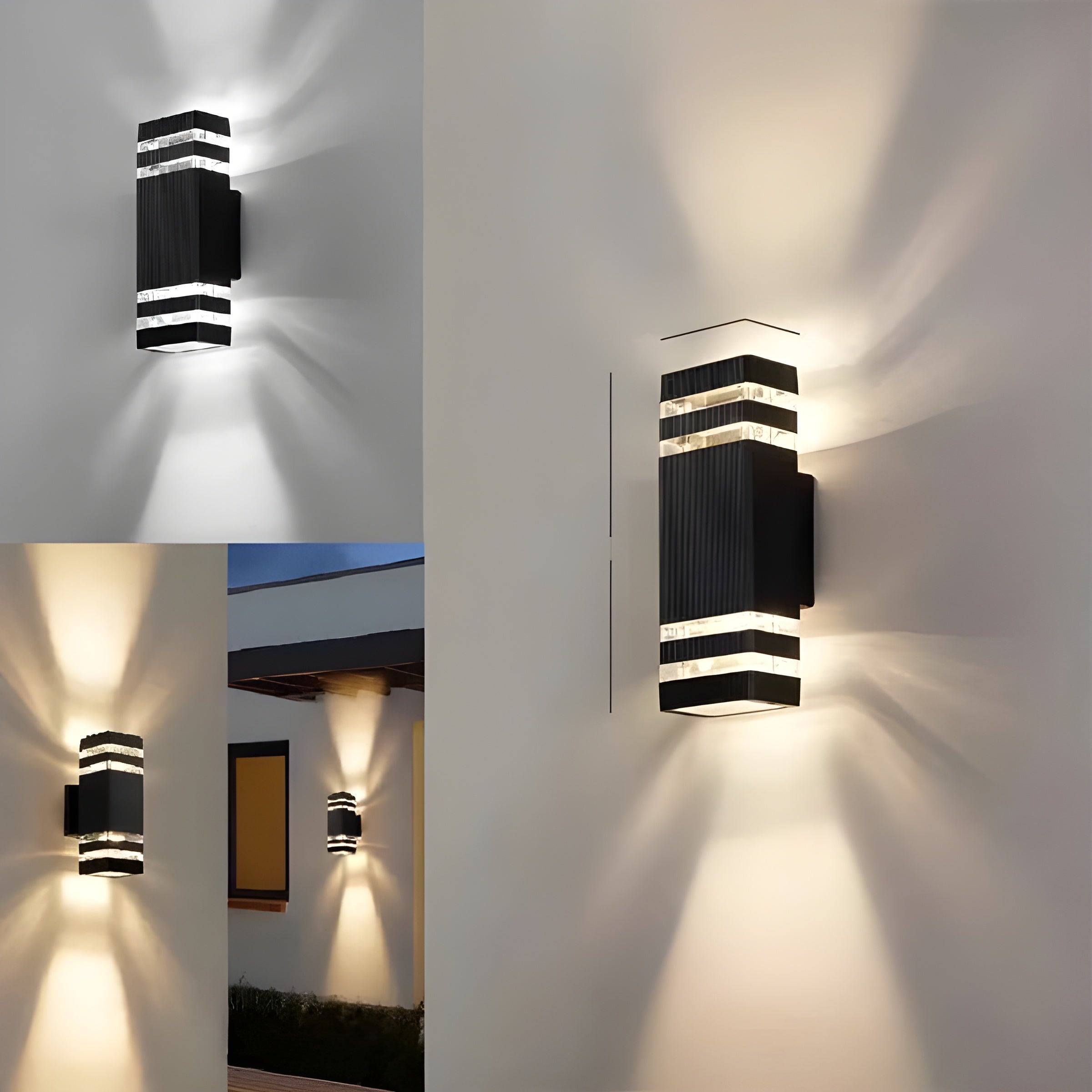 LED Utendørs Vegglampe – Moderne Opp- og Nedlys | Vanntett for Hage og Balkong