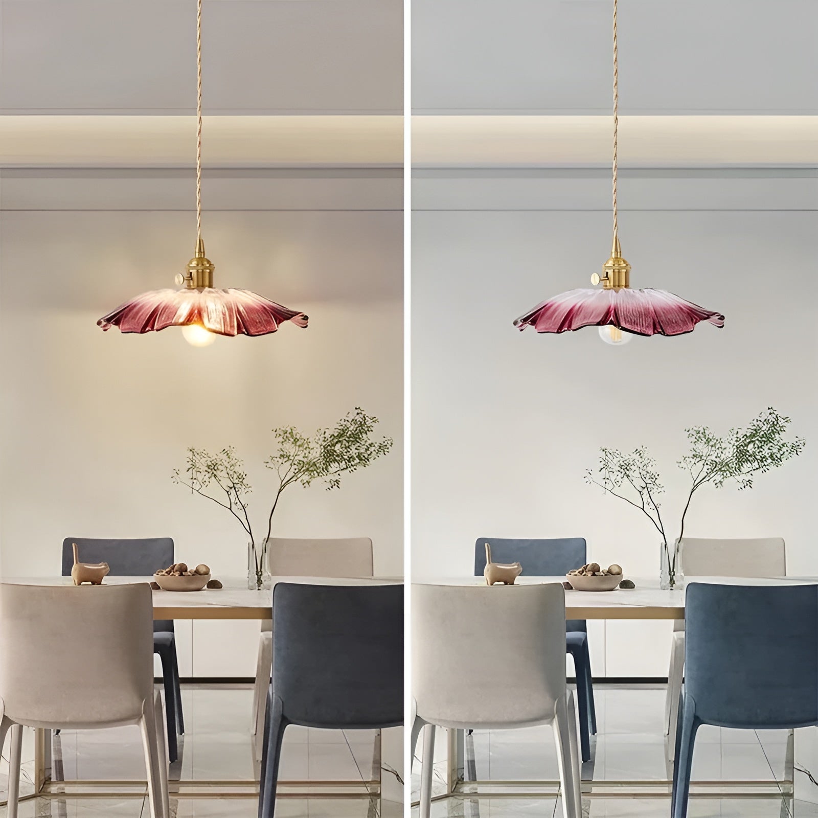 Hengelampe med Blomstermotiv – Varmt og Dekorativt Lys | Perfekt for Stue og Soverom - Lysarmaturer for tak
