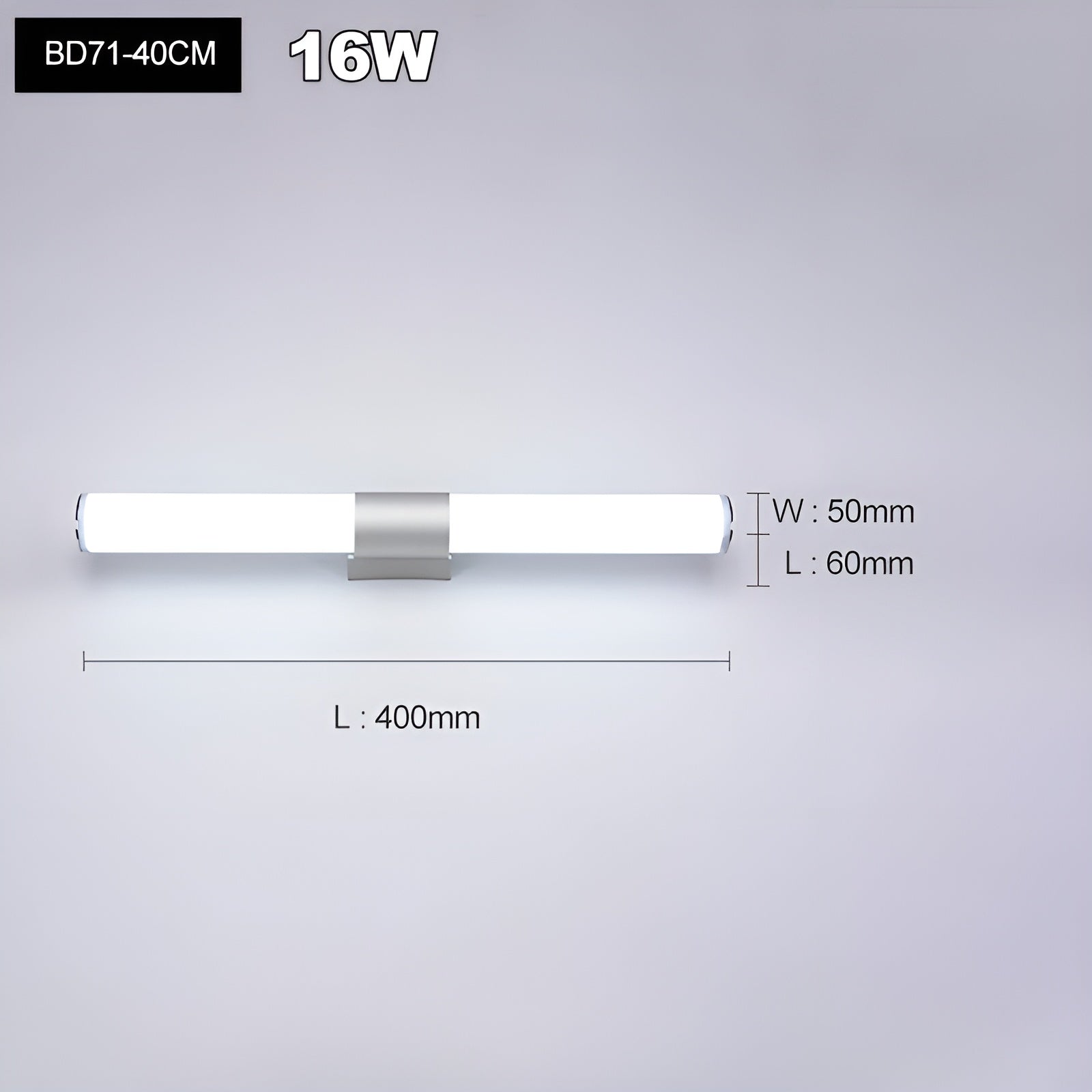Moderne LED-vegglampe – Stilren og Fuktbestandig | Perfekt for Bad og Soverom