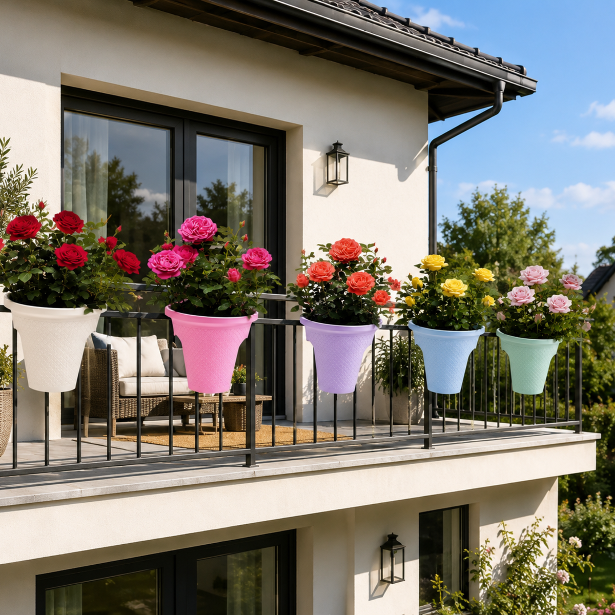 4-Pakning Balkongplantehyller – Etasjedesign | Maksimer Plassen For Plantene Dine