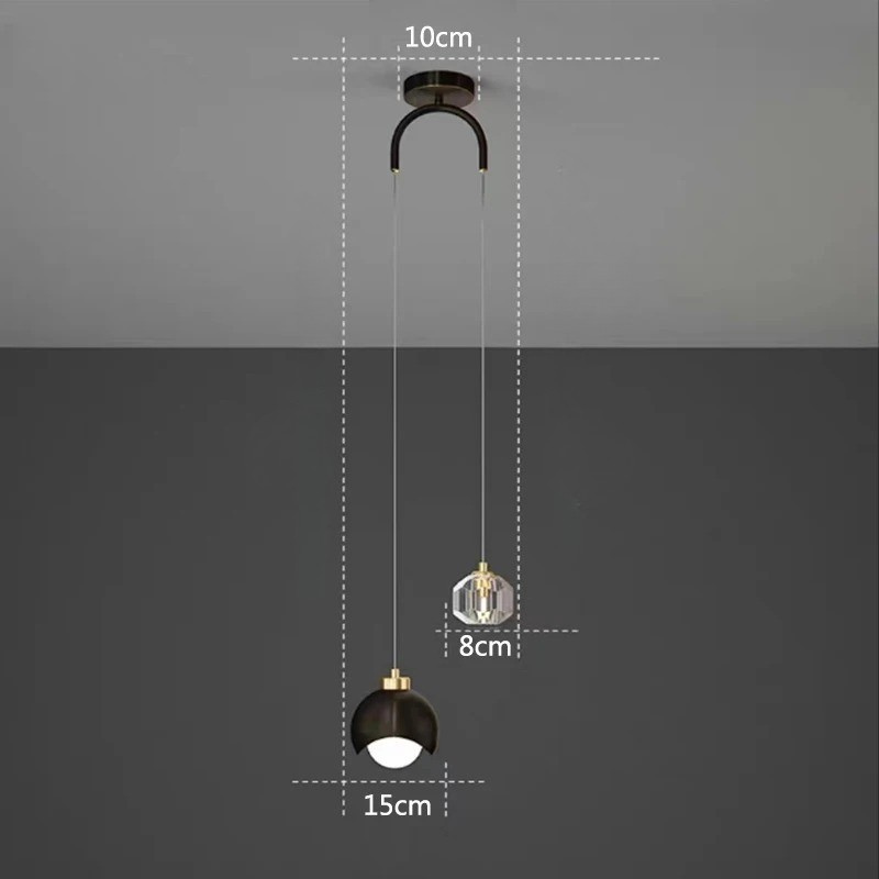 Krystall-pendellampe – Elegant Skandinavisk Design | Perfekt for Stue, Soverom og Spisestue