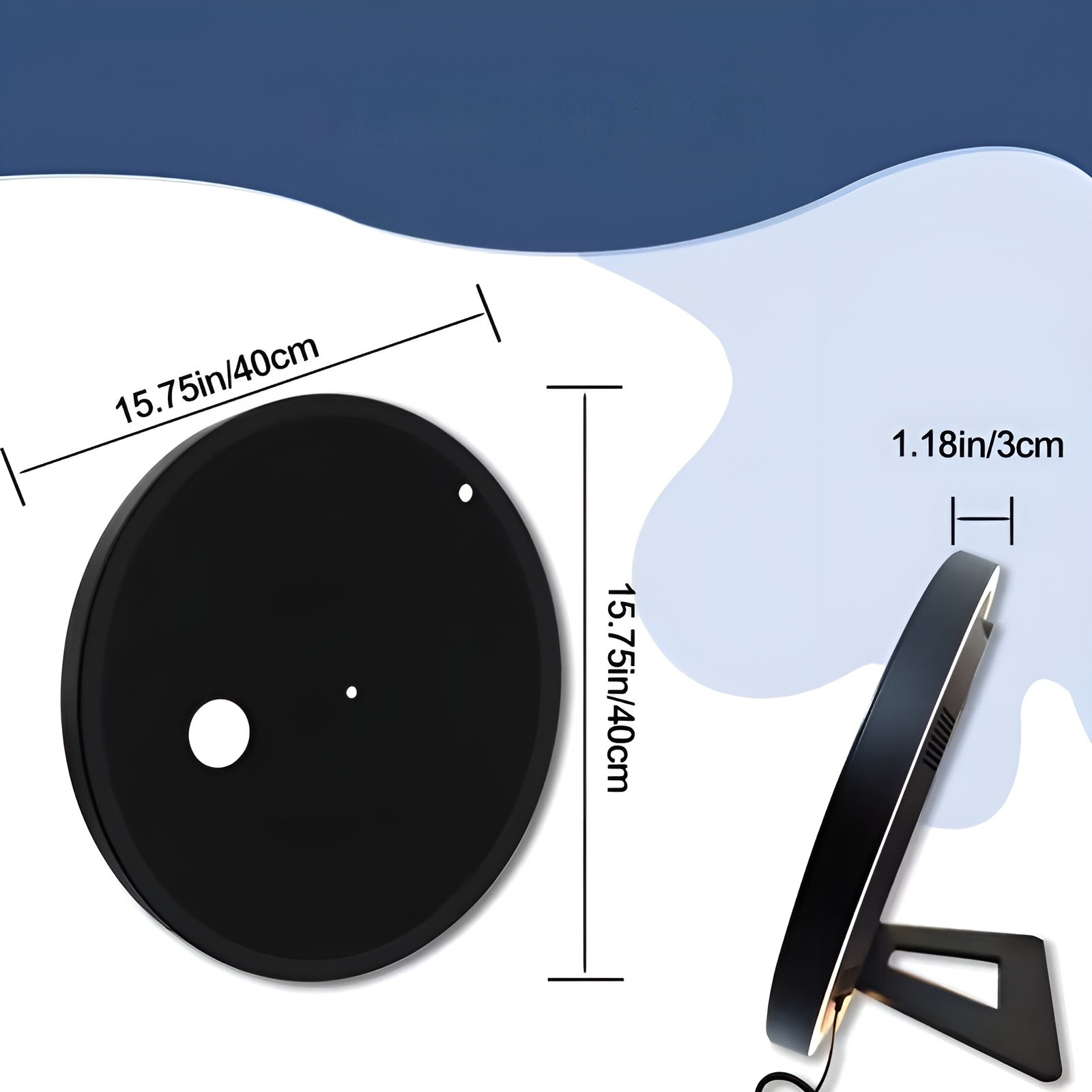 Moderne Veggklokke Uten Tikking – Lydløs Og Med Stort Display | Usb-drevet Og Stilig Design - Svart ikke-pekende klokke