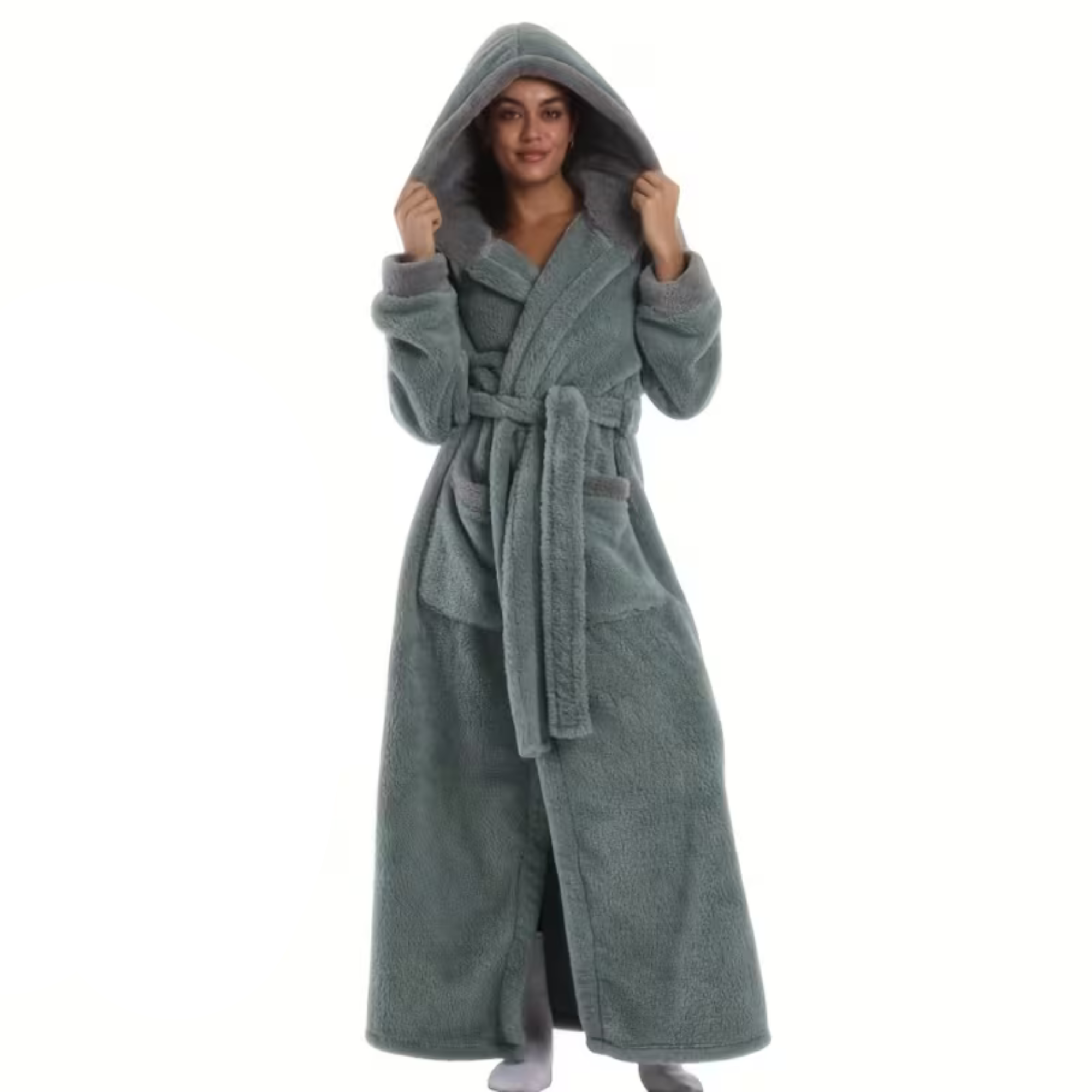 Lang Hettebadekåpe – Myk og Varm | Perfekt for Hjemmebruk og Reise