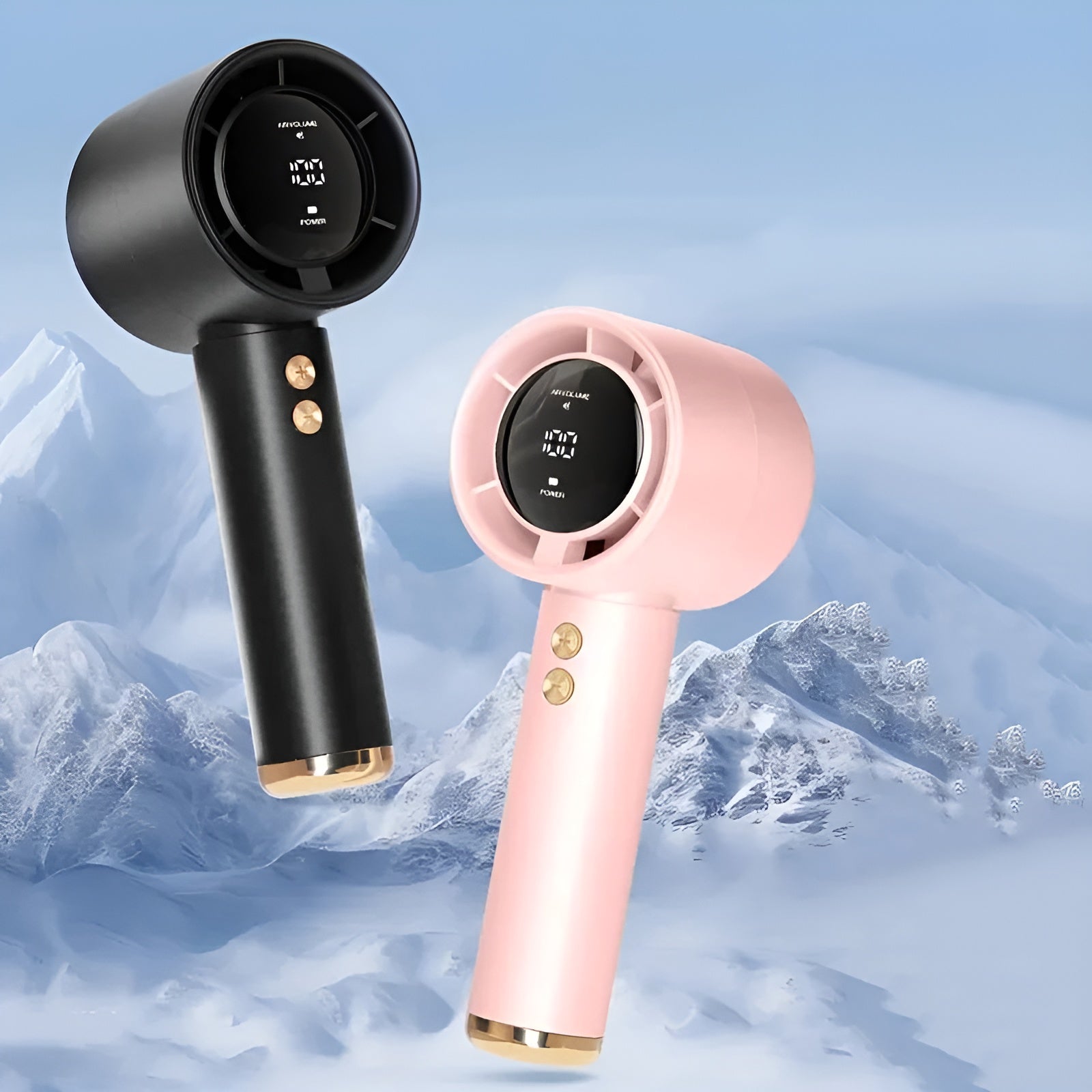Bærbar Mini-turbo-håndvifte – Digitalt Display, Usb-c-lading Og 100 Hastighetsnivåer