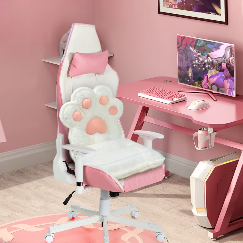 L-formet Kattepotepude – Myk og Koselig | Perfekt for Gamingstol og Sofa