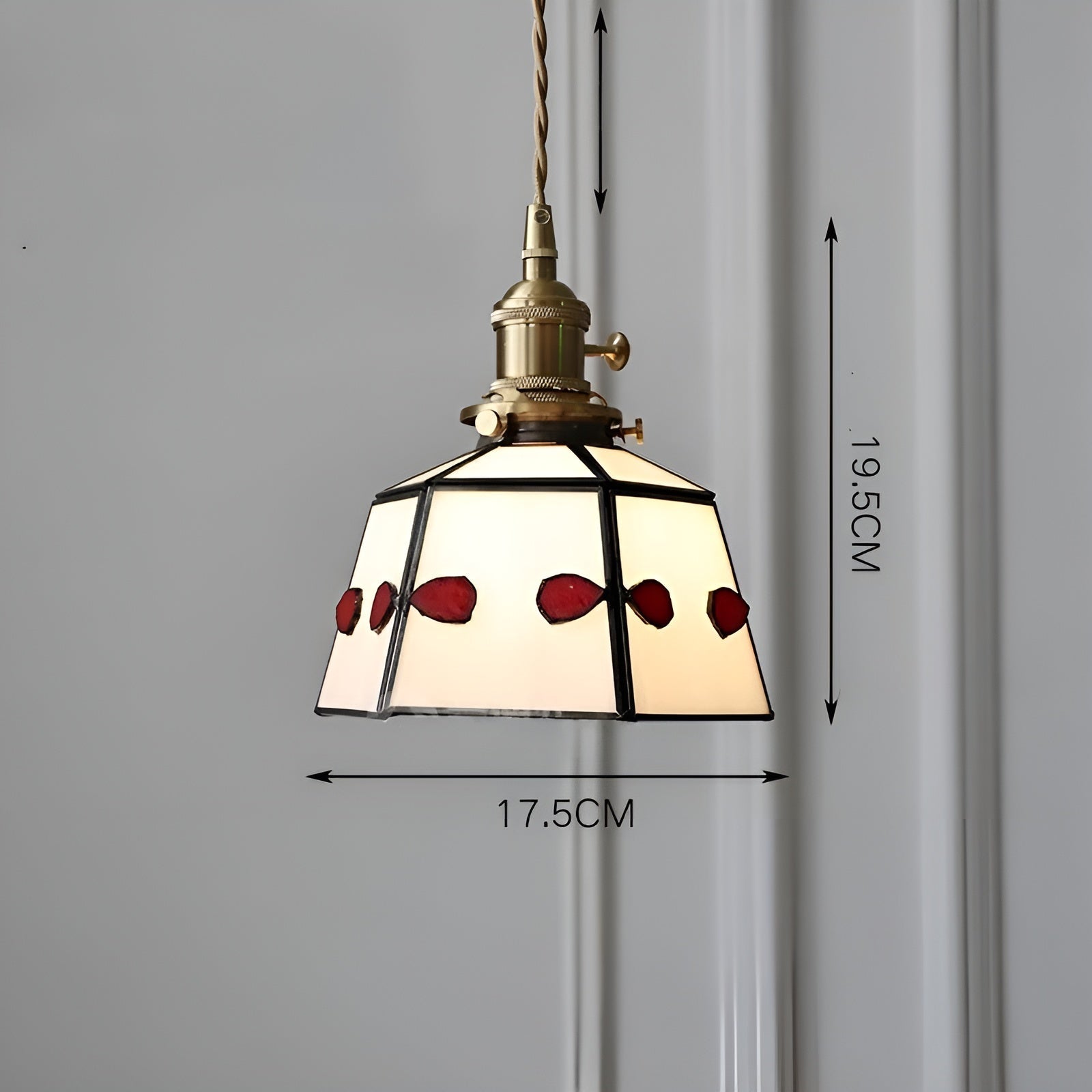 Europeisk Vintage Pendellampe – Stilig LED-pendellampe i tre og kobber | Med glasskuppel i design for stue og spisestue