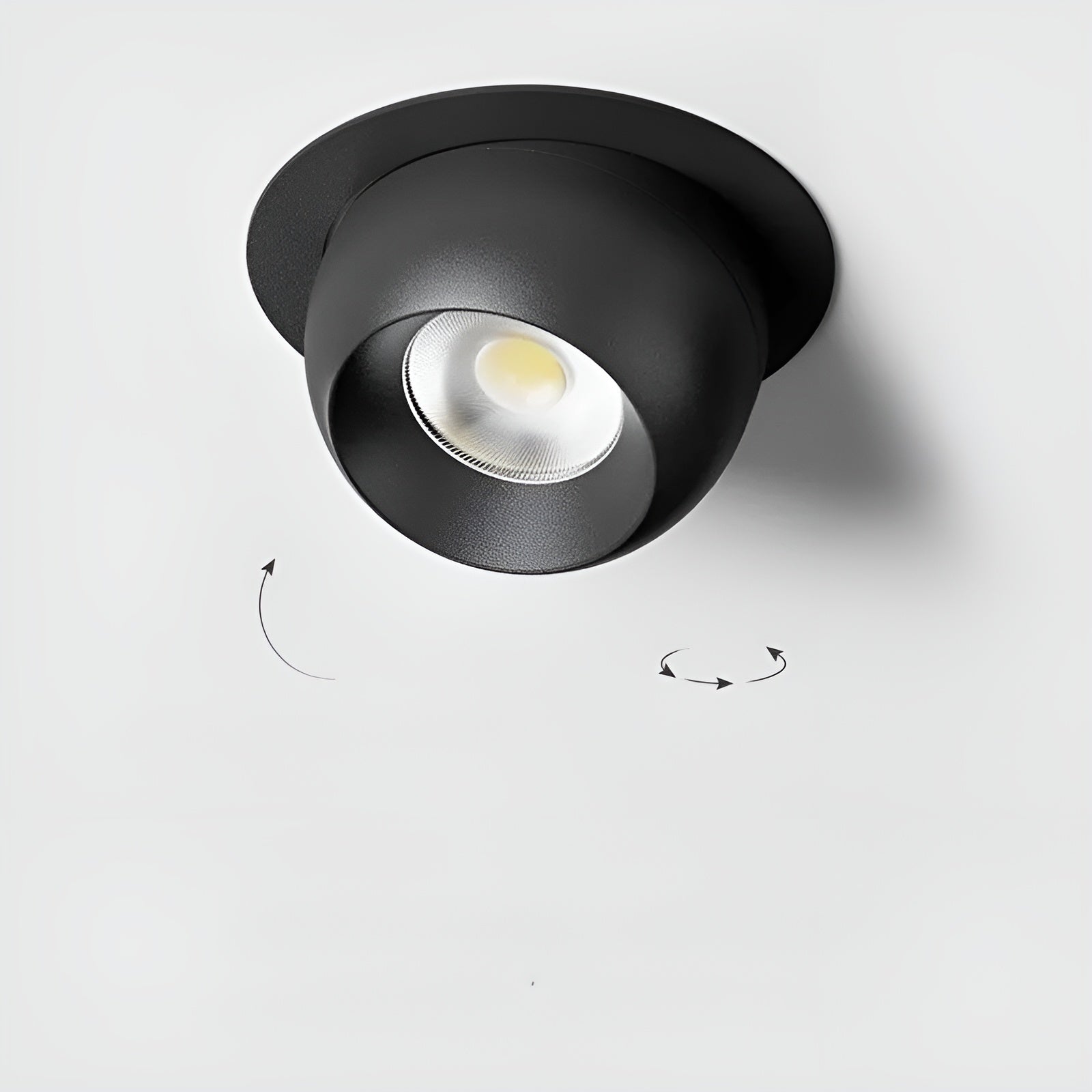 Rund LED-spotlampe – Moderne og Dekorativ | Perfekt for Stue og Innendørsbruk - 7W / Naturhvit / Svart - Lysarmaturer