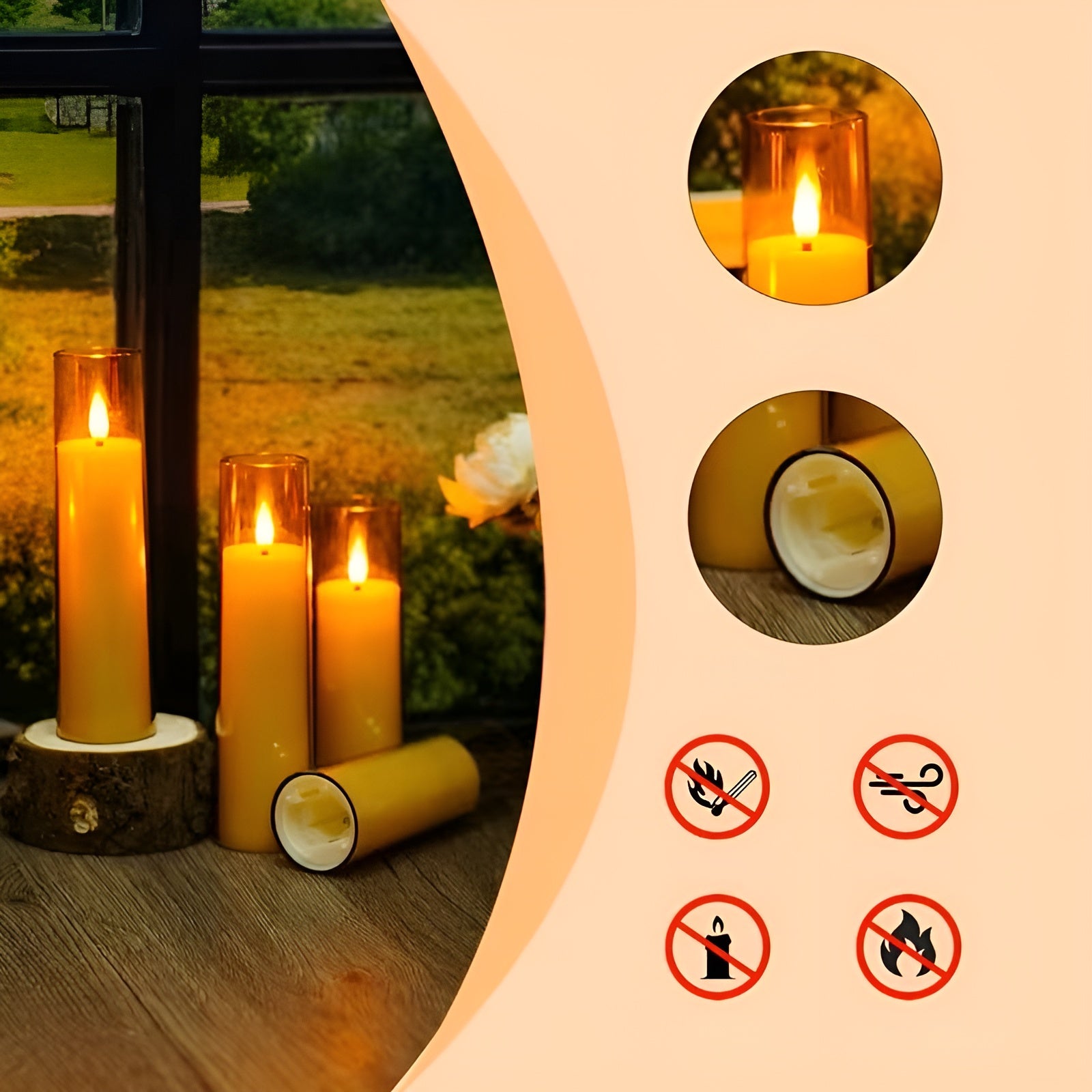 Sett Med 12 Flimrende Led-lys – Stemningsfull Belysning Uten Brannfare | Med Fjernkontroll Og Timer